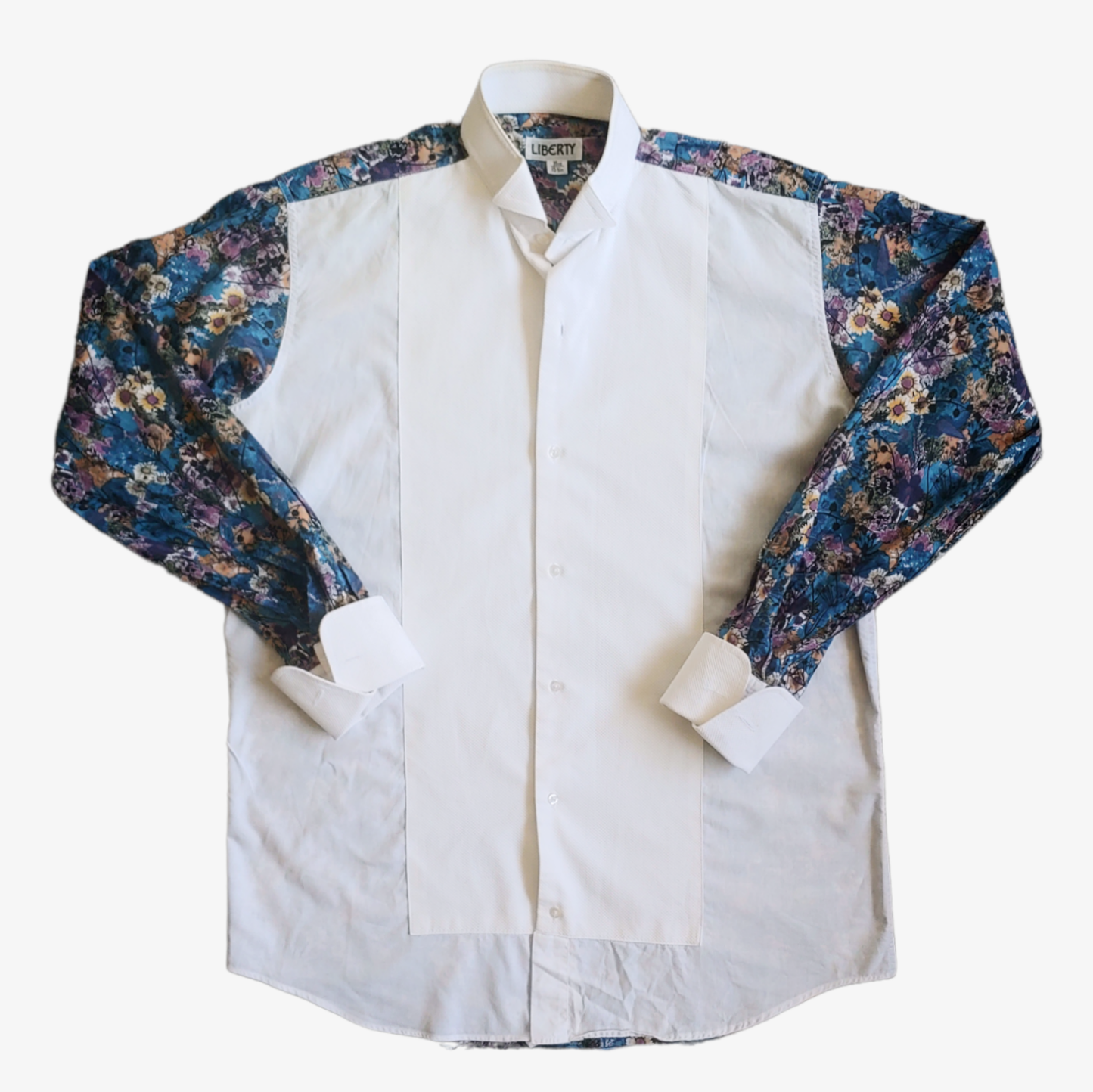 Vintage 90s Liberty Floral Long Sleeve Dress Shirt - Casspios Dream