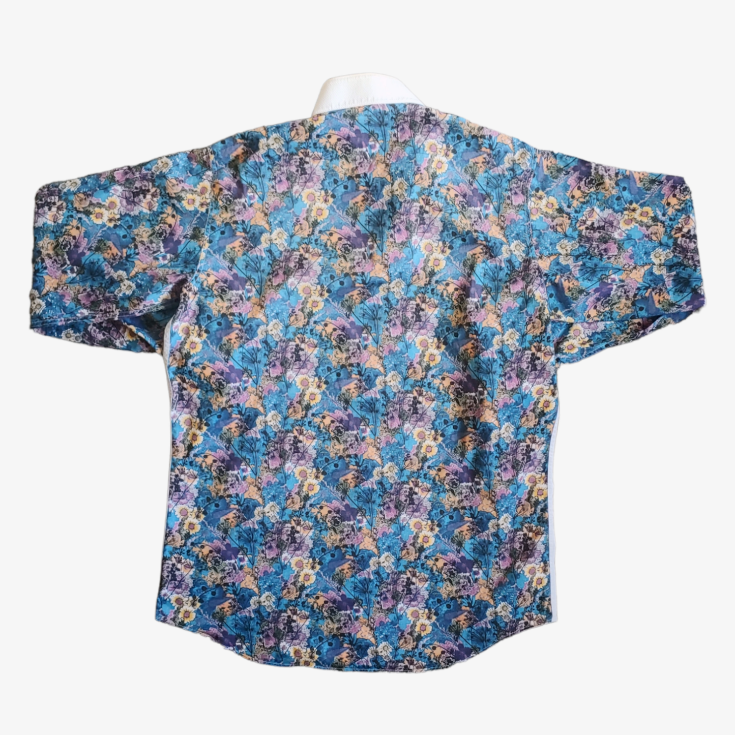 Vintage 90s Liberty Floral Long Sleeve Dress Shirt Back - Casspios Dream