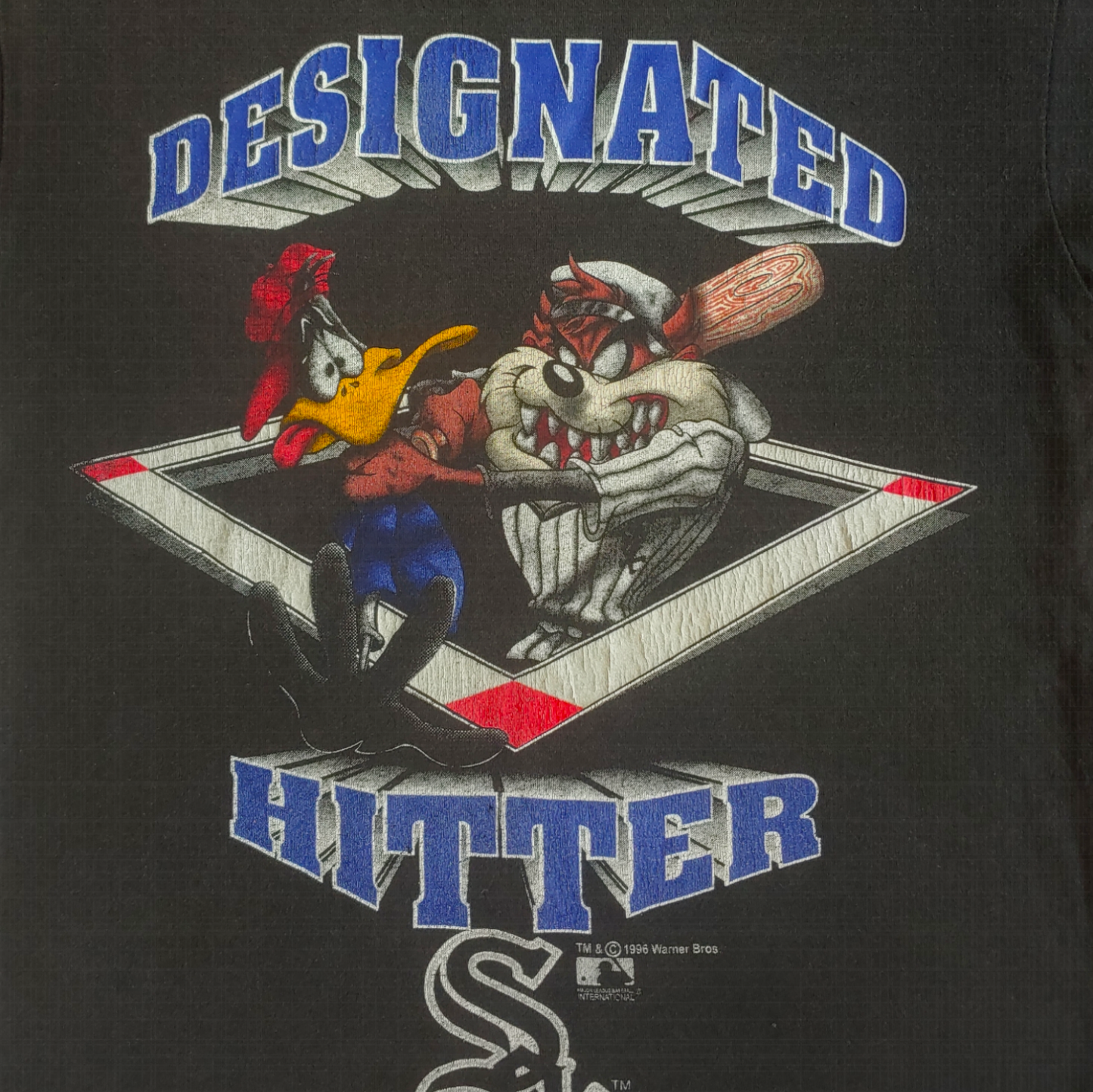 Vintage 90s Looney Tunes Daffy Duck & Taz 1996 MLB Chicago White Sox Top Print - Casspios Dream