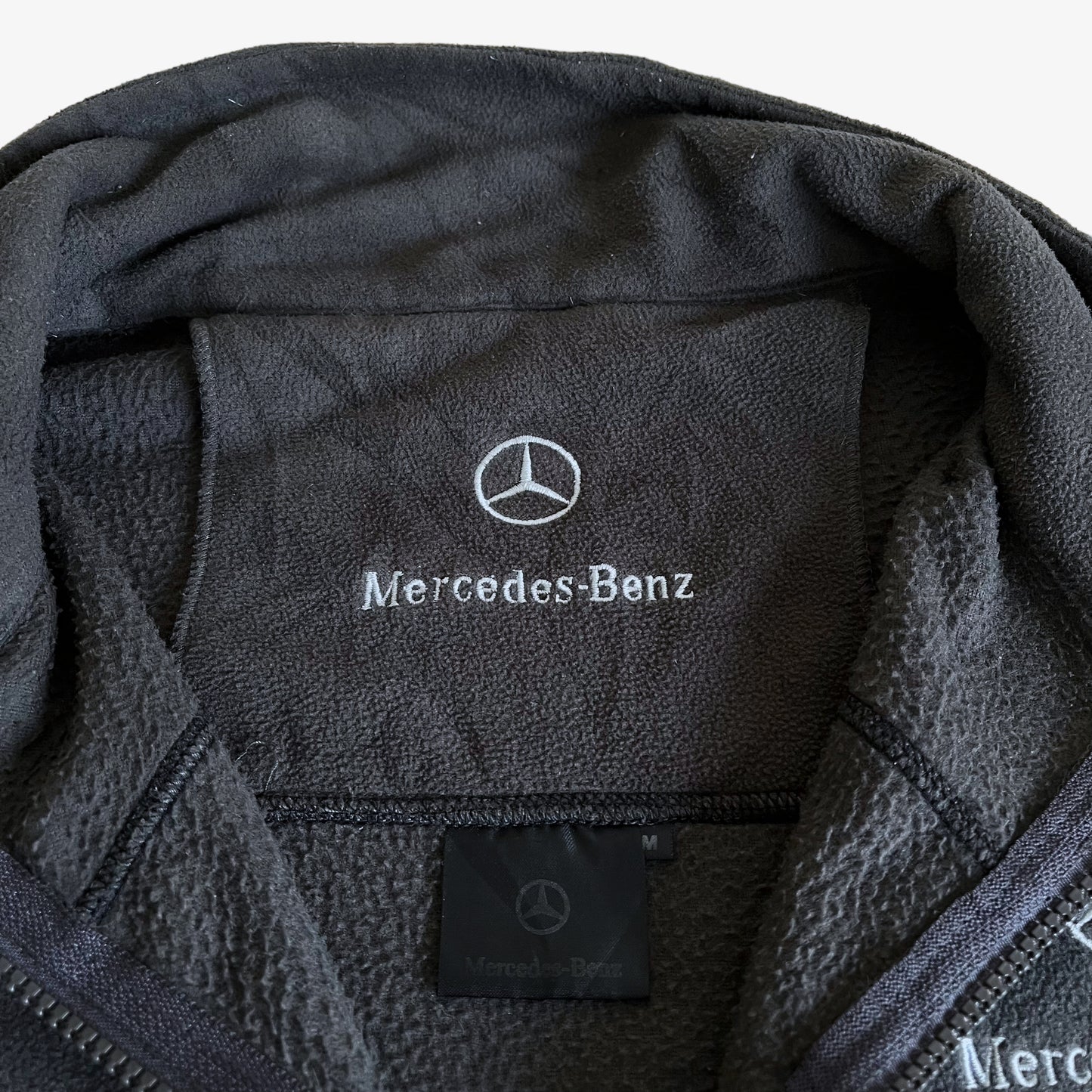 Vintage 90s Mercedes Benz Fleece Jacket Label - Casspios Dream