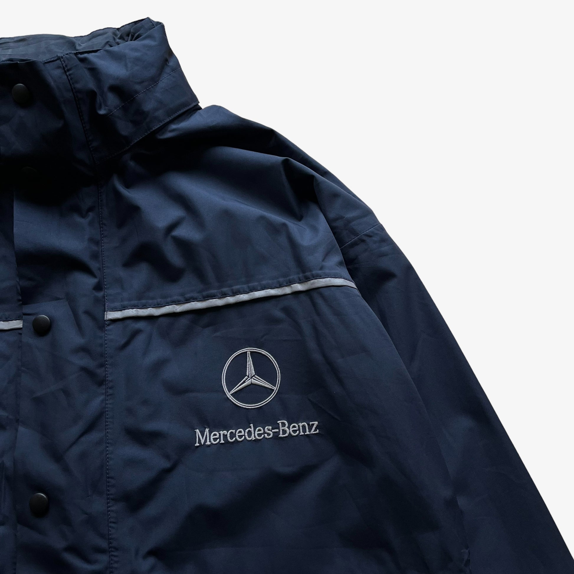 Vintage 90s Mercedes Benz Service Jacket With Back Spell Out Logo - Casspios Dream