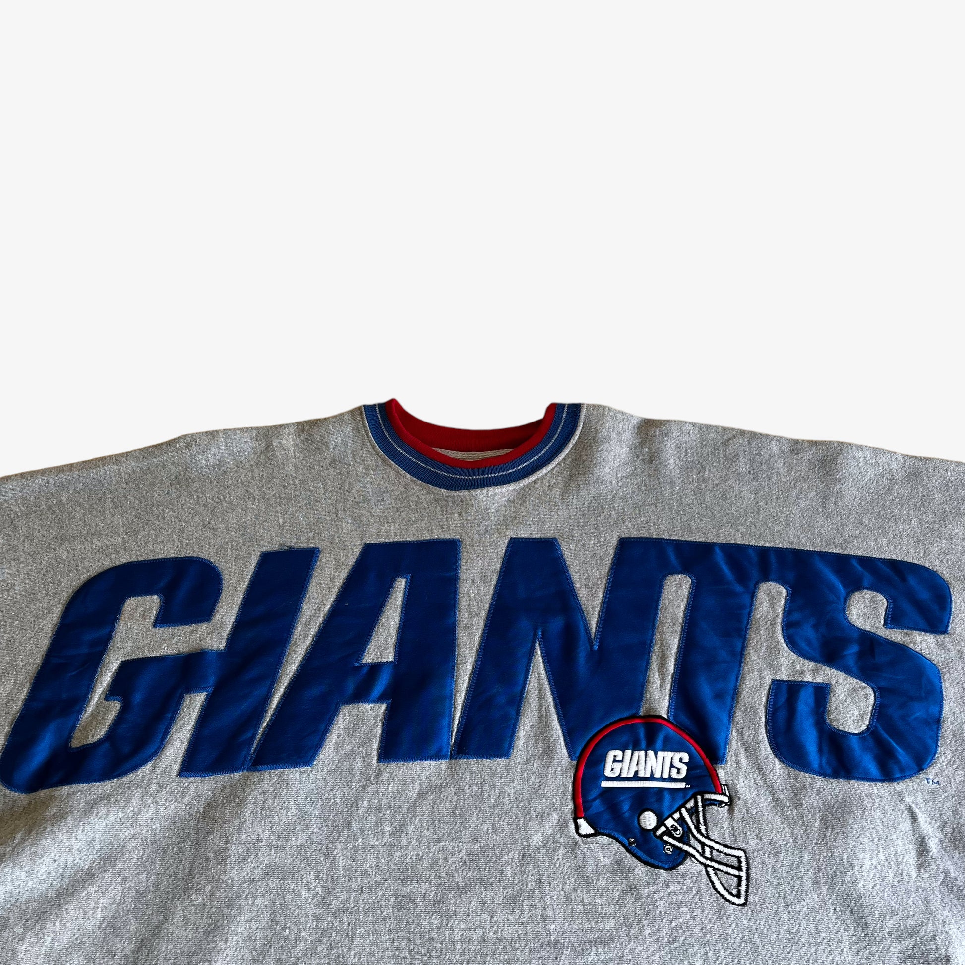 Vintage 90s NFL New York Giants Crewneck Sweatshirt Spell Out - Casspios Dream