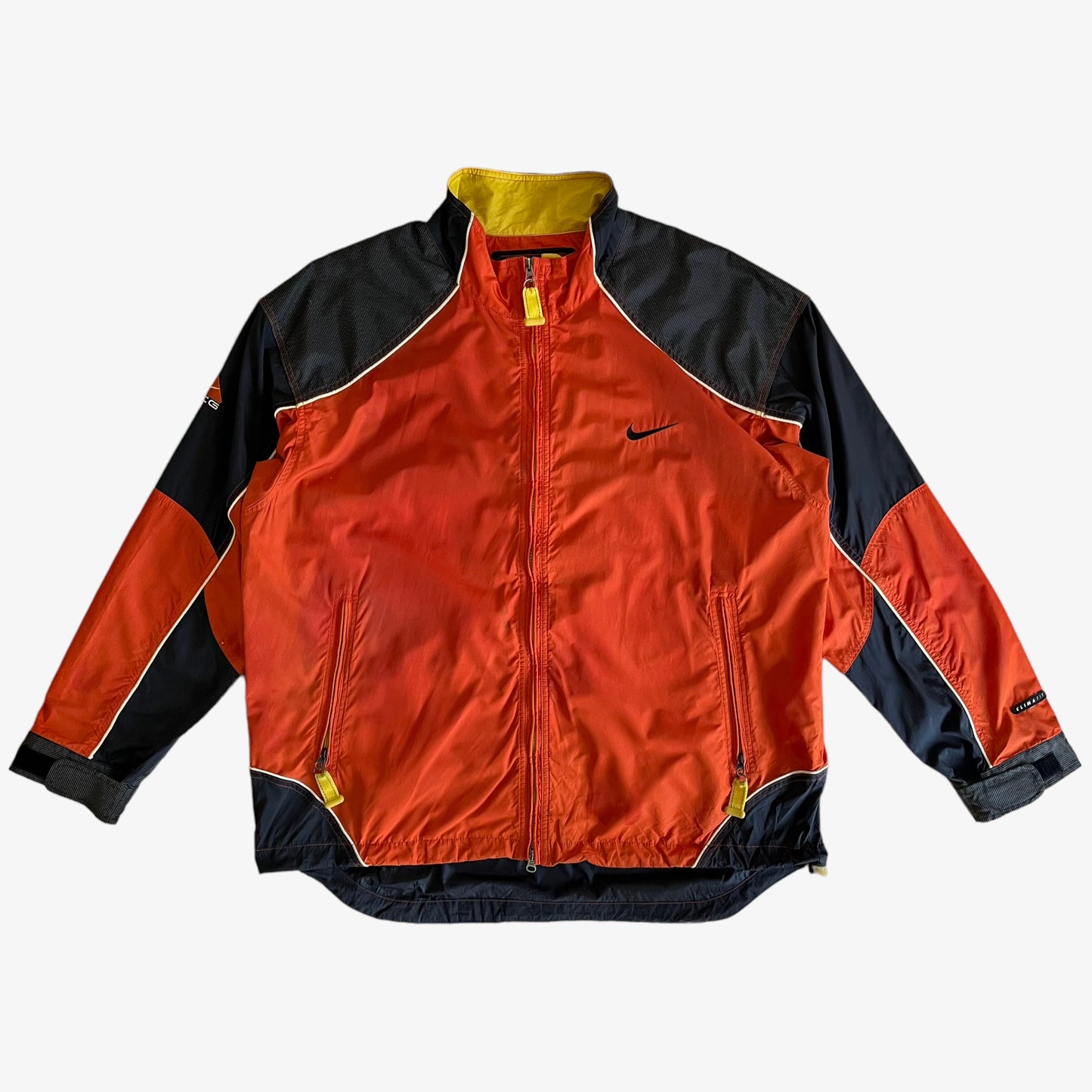 Vintage 90s Nike ACG Orange Utility Jacket With Back Foldable Pouch - Casspios Dream