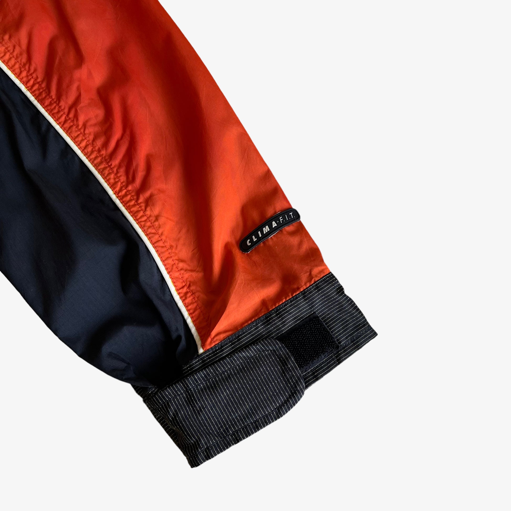 Vintage 90s Nike ACG Orange Utility Jacket With Back Foldable Pouch Clima Fit - Casspios Dream