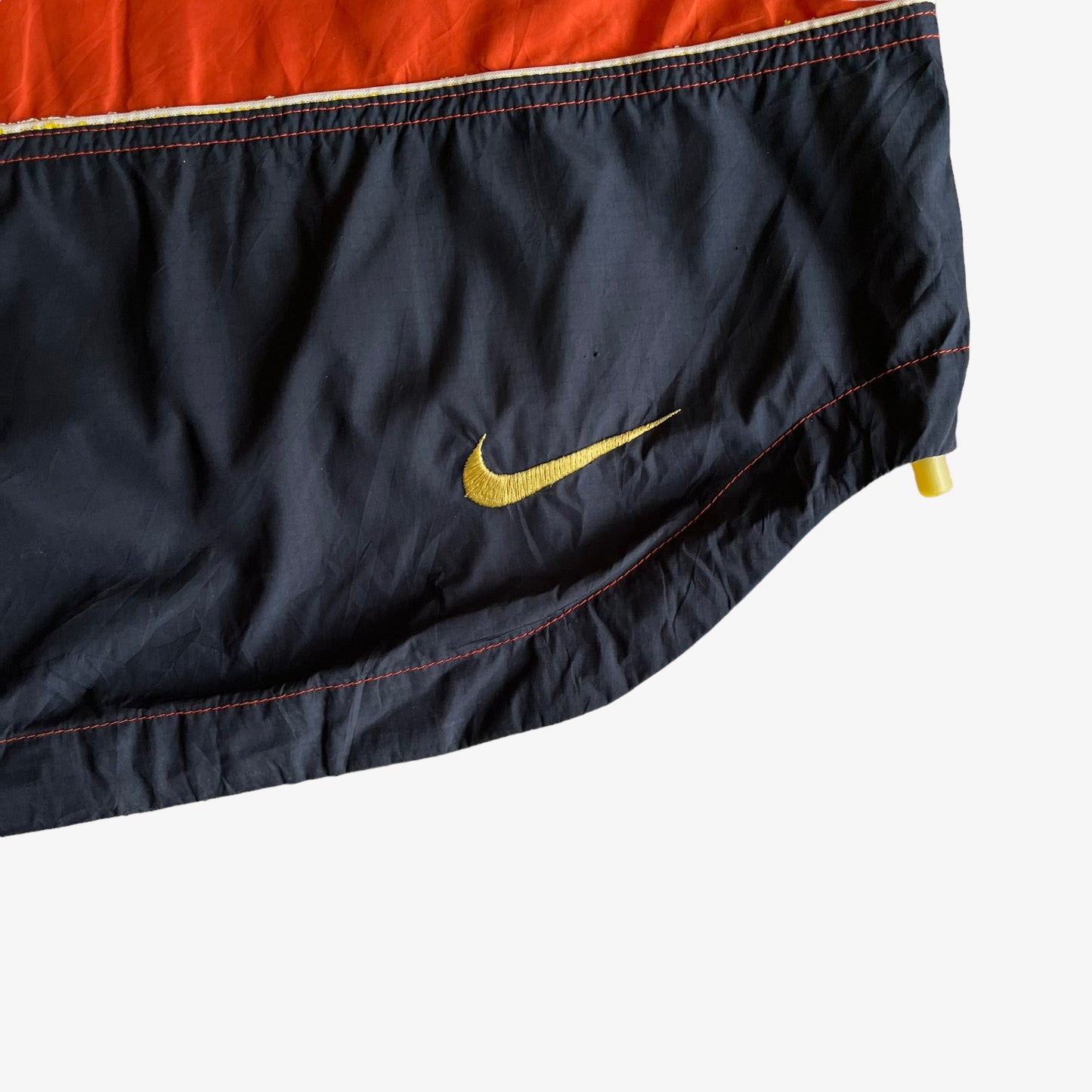 Vintage 90s Nike ACG Orange Utility Jacket With Back Foldable Pouch Hem - Casspios Dream