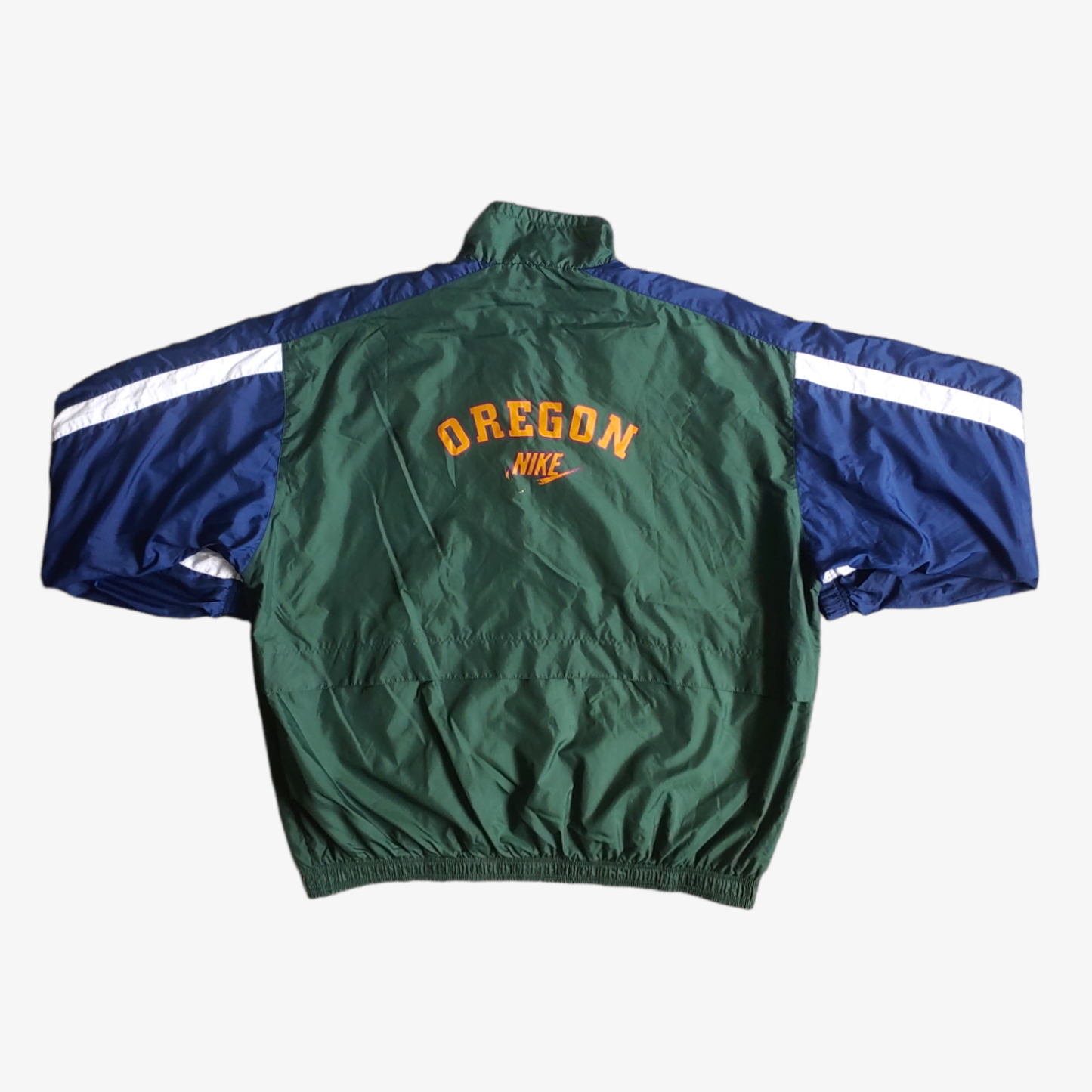 Vintage 90s Nike Oregon Ducks Green Track Jacket Back - Casspios Dream