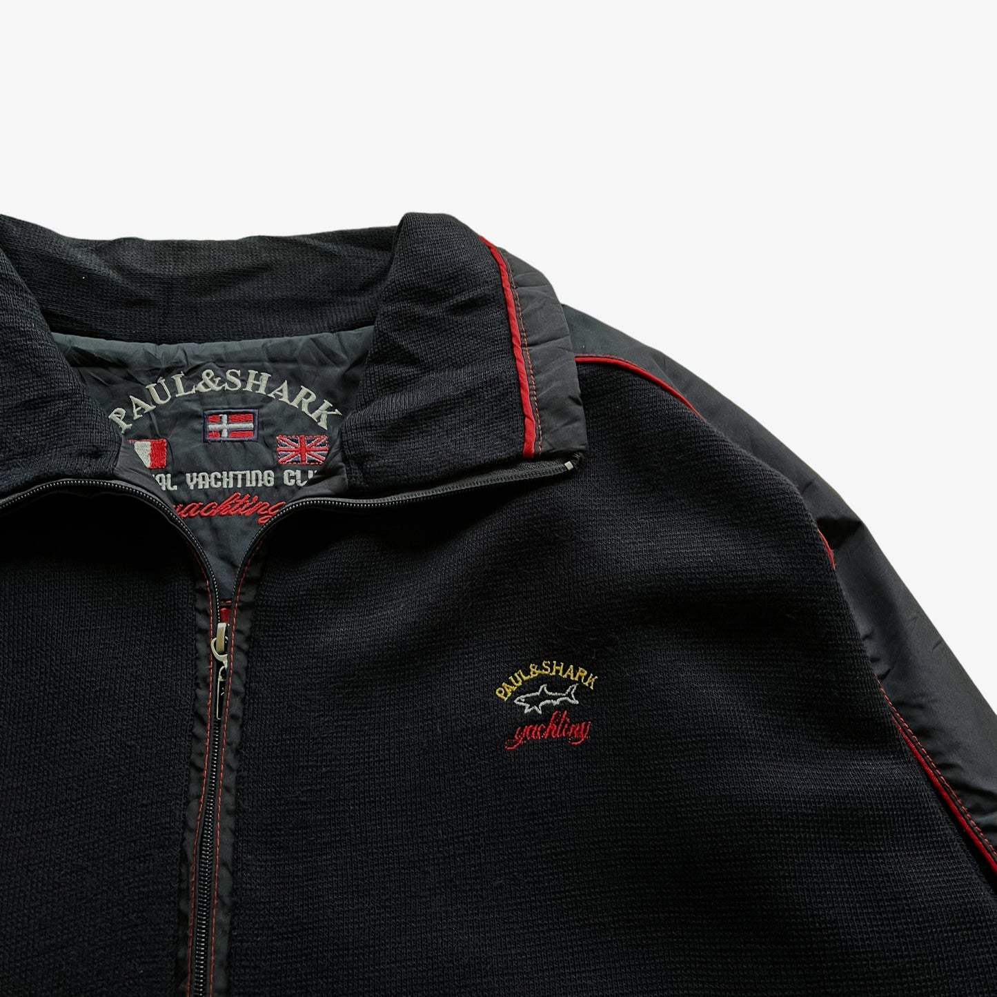 Vintage 90s Paul And Shark Royal Yachting Club Wool Jacket Logo - Casspios Dream