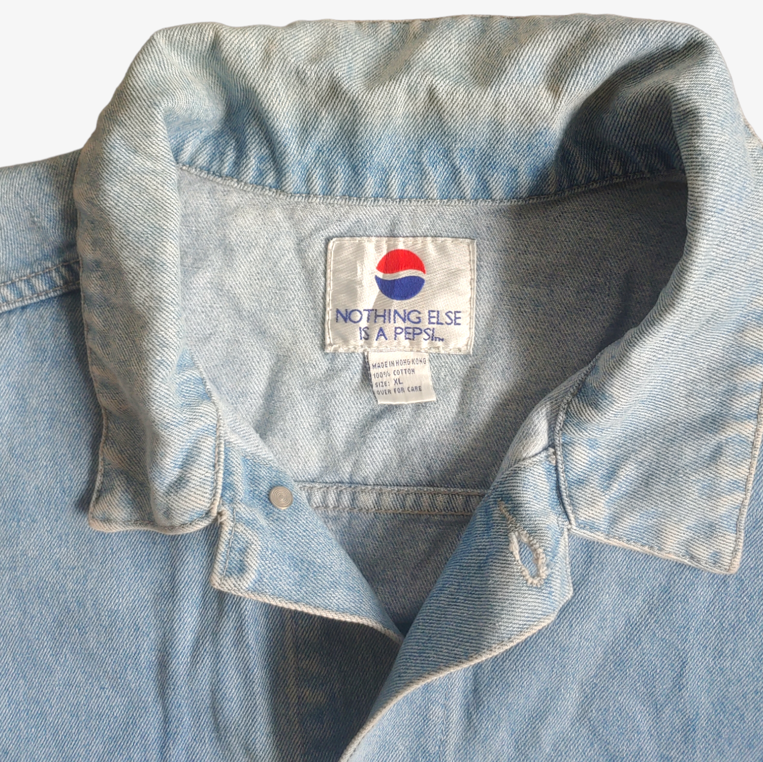 Vintage 90s Pepsi Soft Drink Promotional Denim Jacket Label - Casspios Dream