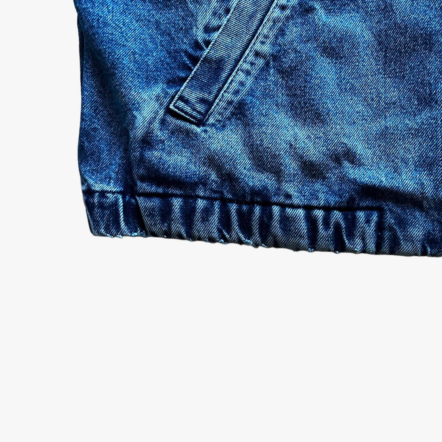 Vintage 90s Polo Ralph Lauren Blue Denim Harrington Jacket Wear - Casspios Dream