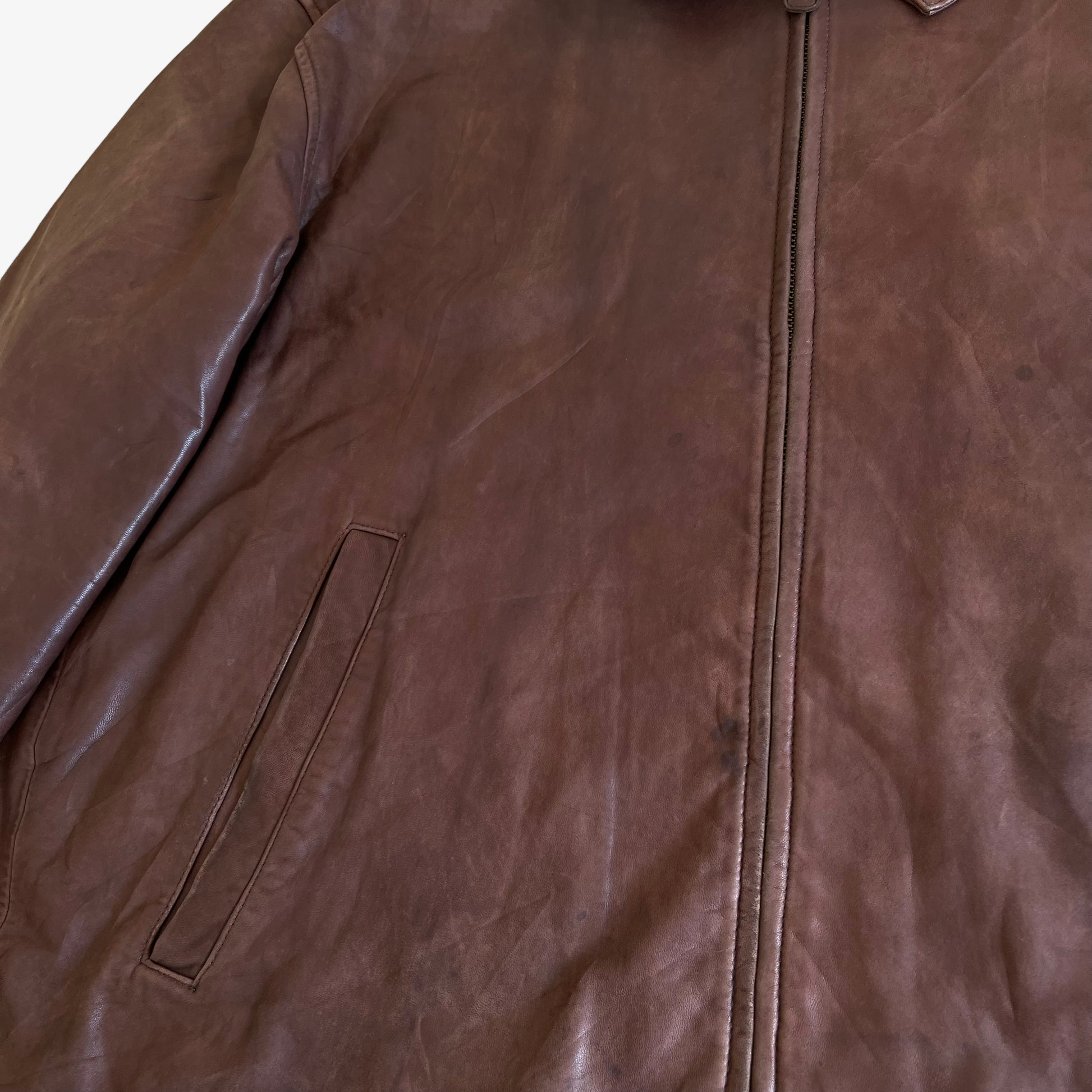 Vintage 90s Polo Ralph Lauren Burgundy Soft Leather Jacket Pocket - Casspios Dream