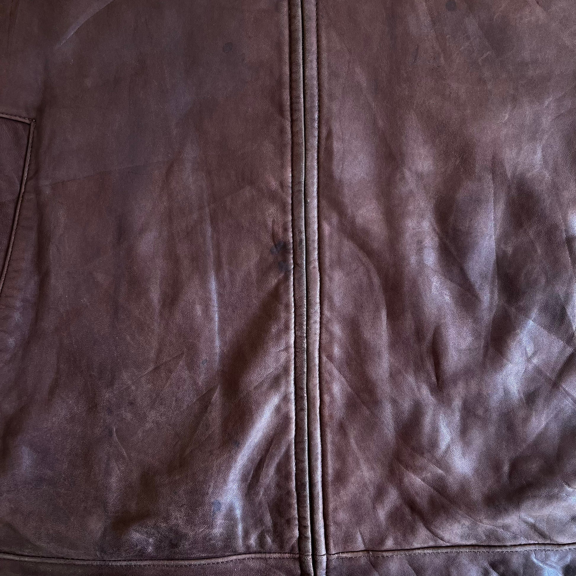 Vintage 90s Polo Ralph Lauren Burgundy Soft Leather Jacket Wear - Casspios Dream