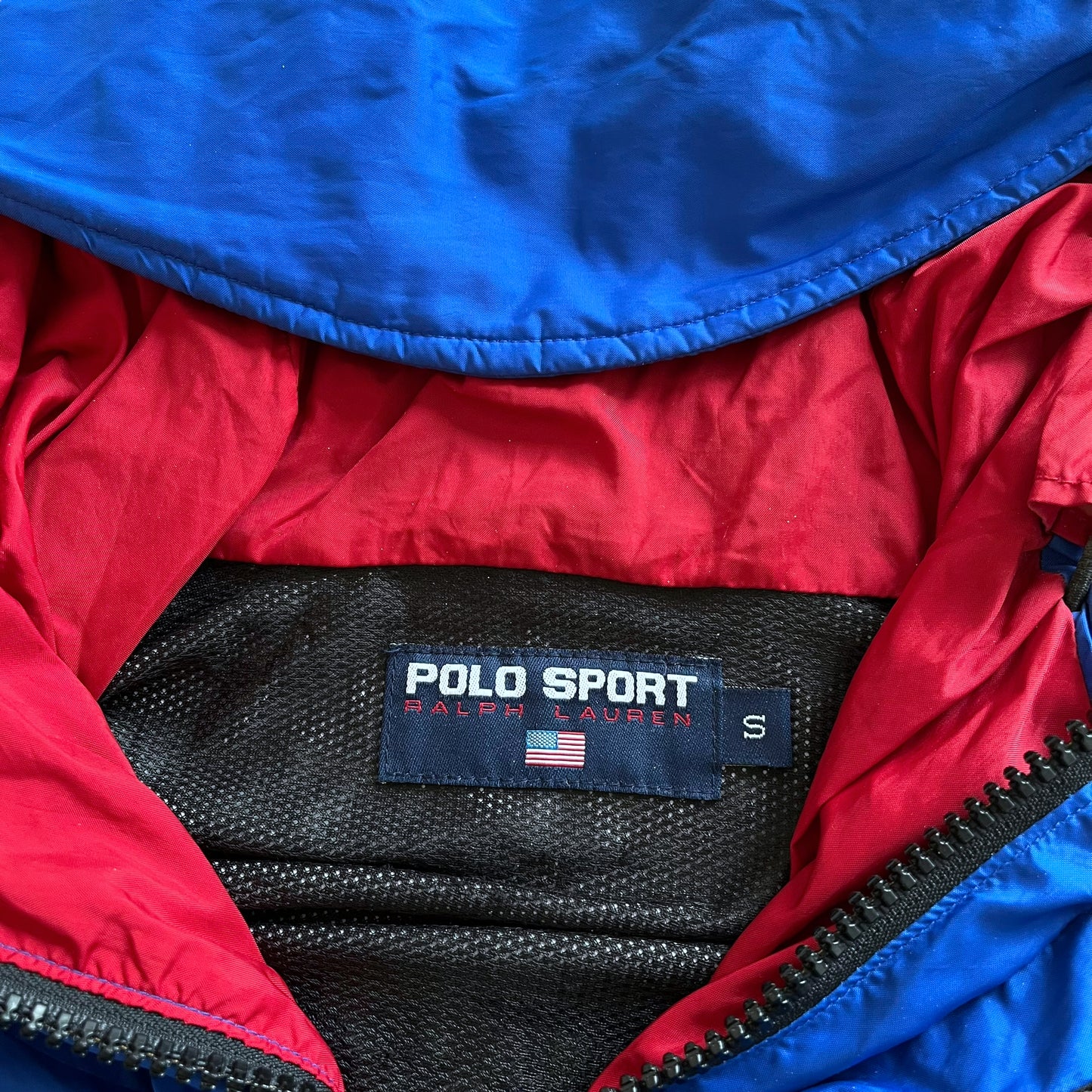 Vintage 90s Ralph Lauren Polo Sport Blue Utility Jacket Main Label - Casspios Dream