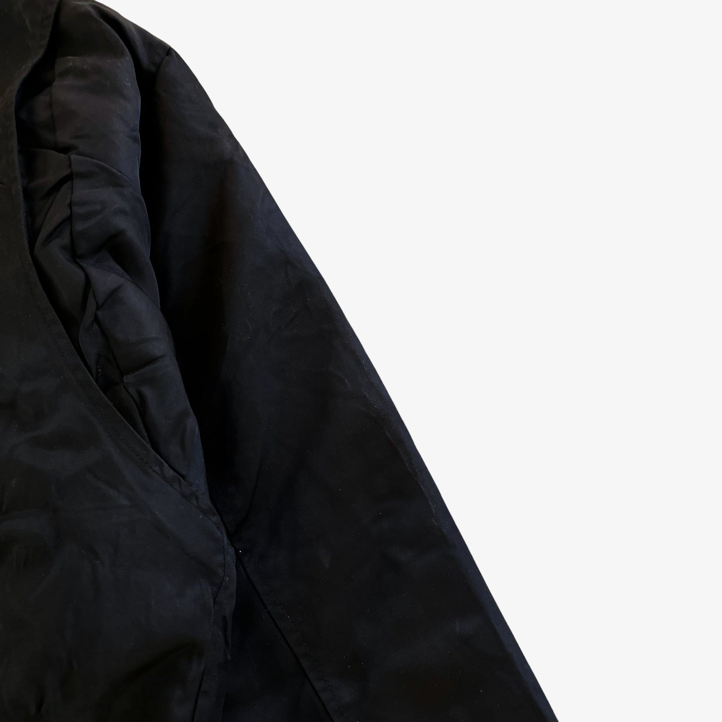 Vintage 90s Redskins Territoire Black Bomber Jacket With Fur Collar Arm - Casspios Dream