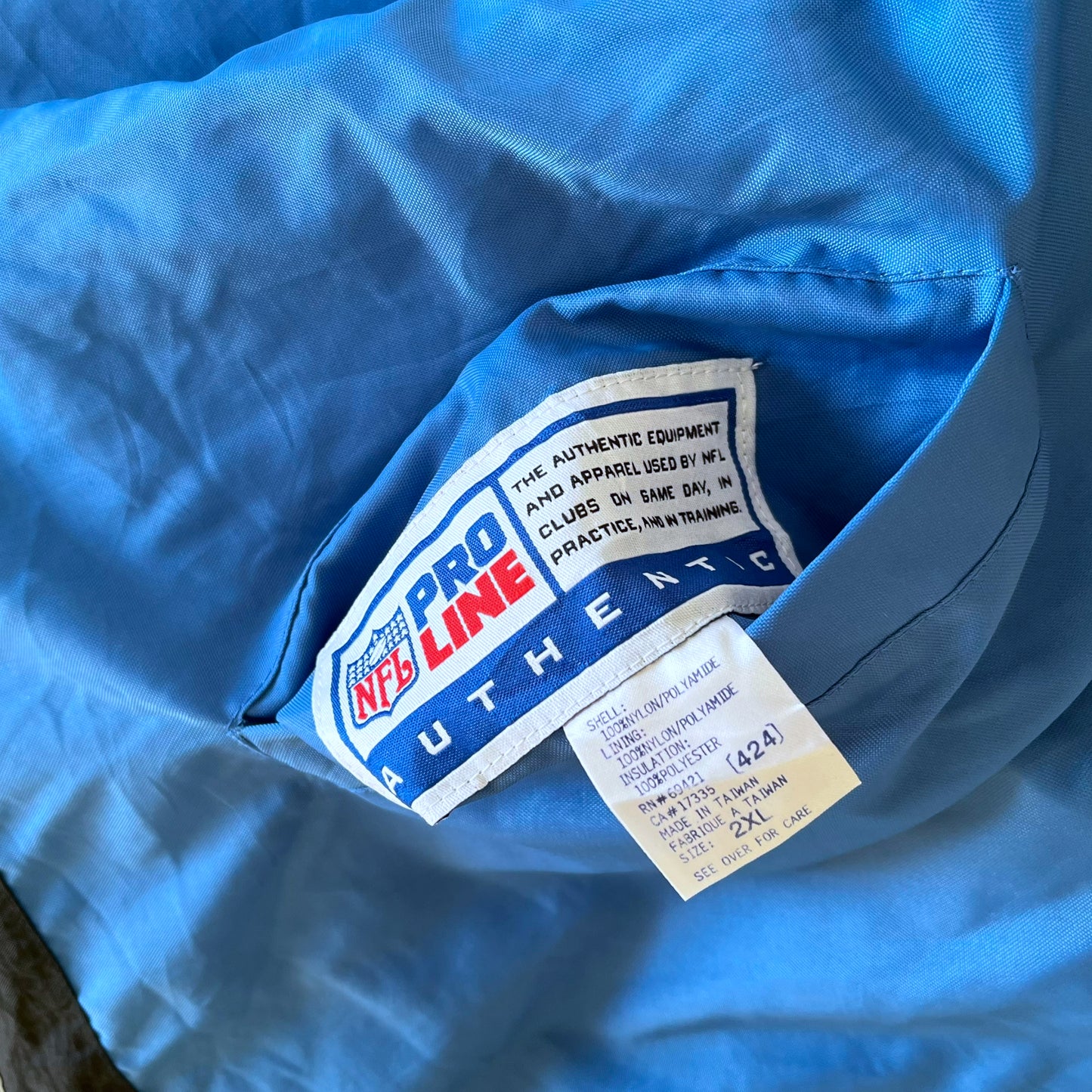 Vintage 90s Reebok NFL Pro Line Detroit Lions Reversible Jacket With Back Spell Out Label - Casspios Dream