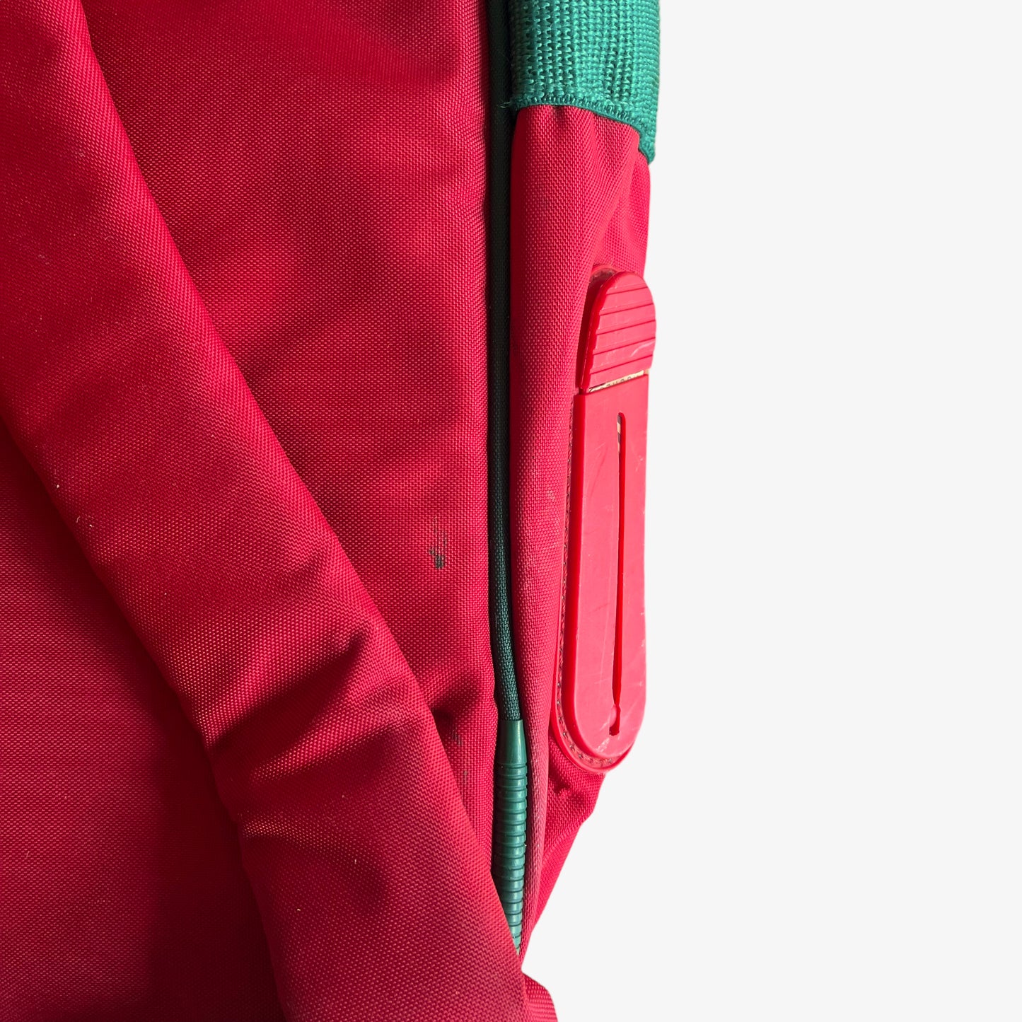 Vintage 90s Samsonite Sammies Red And Green Messenger Backpack Scuff - Casspios Dream