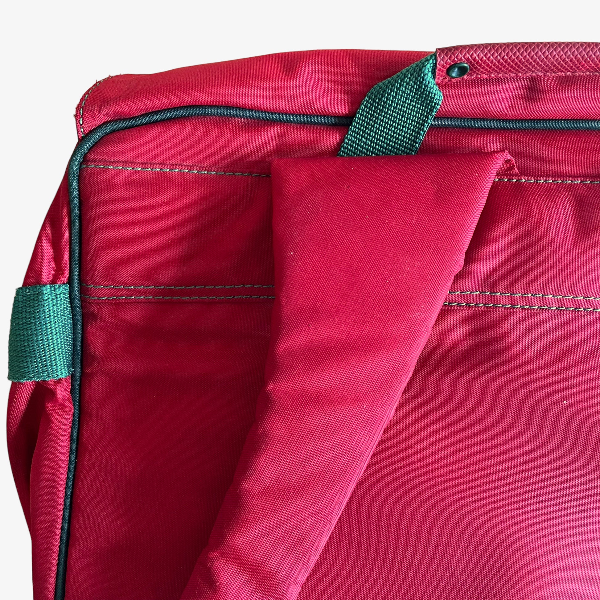 Vintage 90s Samsonite Sammies Red And Green Messenger Backpack Straps - Casspios Dream