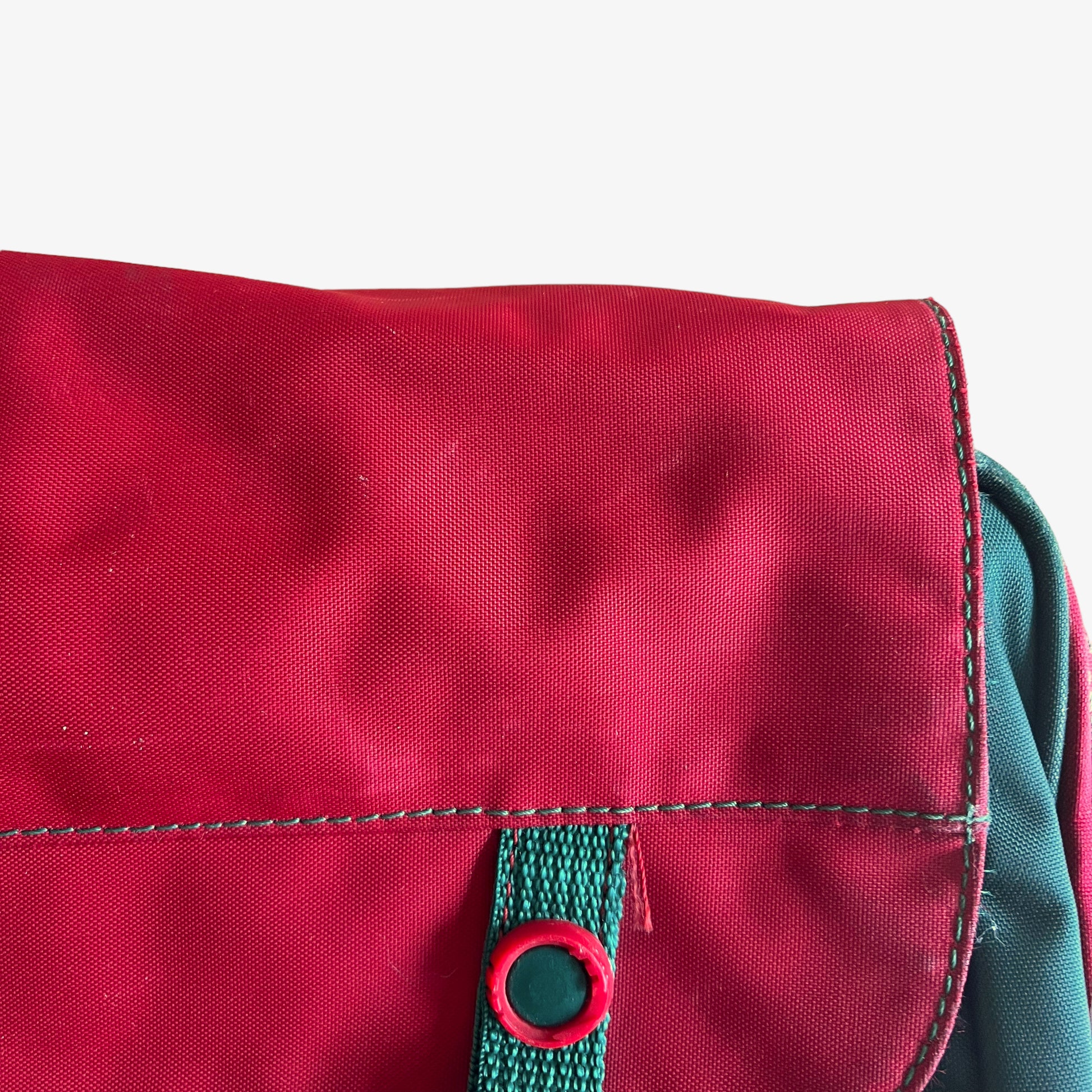Vintage 90s Samsonite Sammies Red And Green Messenger Backpack Wear - Casspios Dream