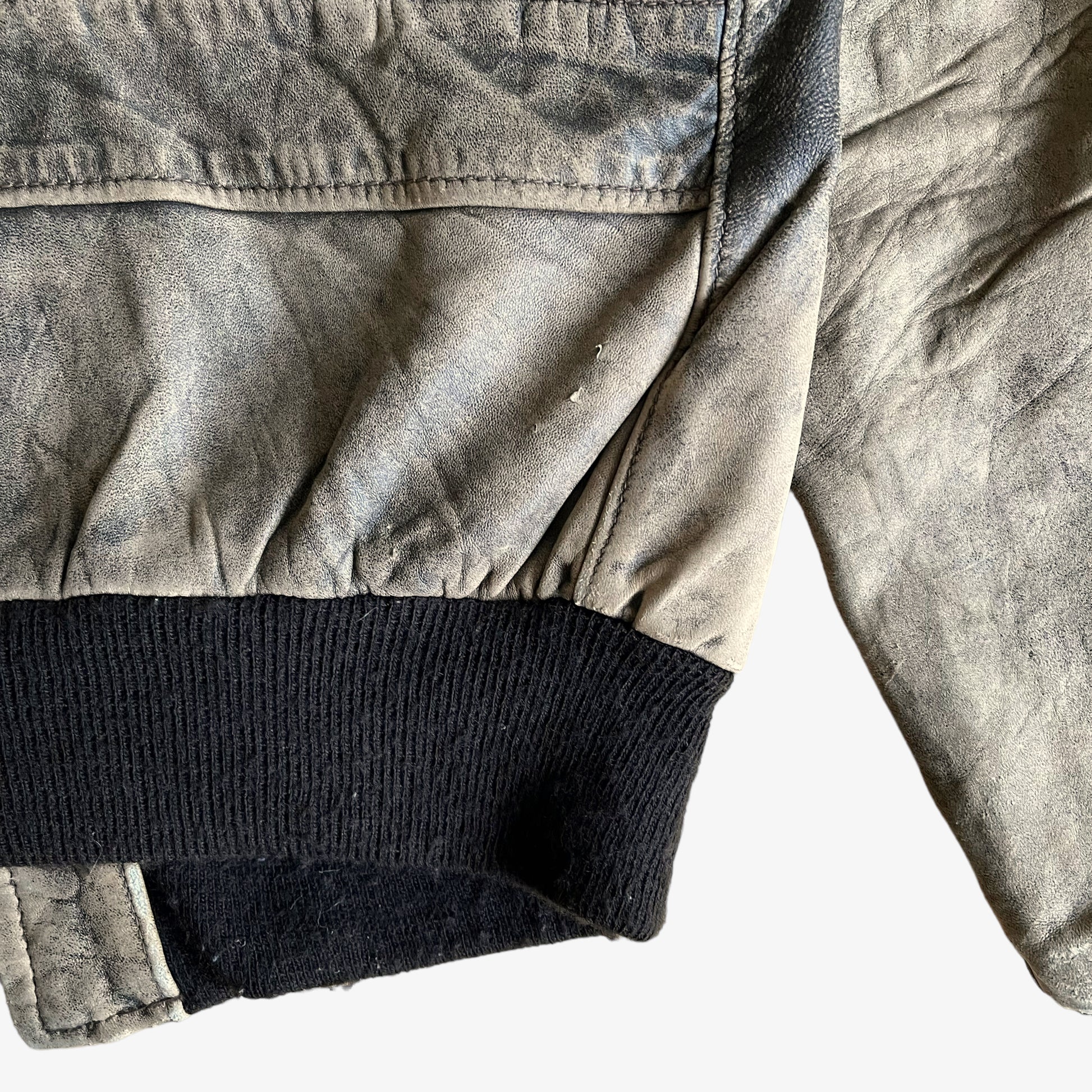 Vintage 90s Schott Brown Leather Pilot Jacket Back Hem - Casspios Dream