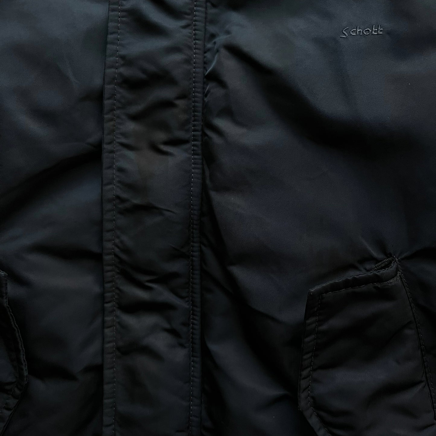 Vintage 90s Schott Spec 86 19-MS Navy Bomber Jacket Wear - Casspios Dream