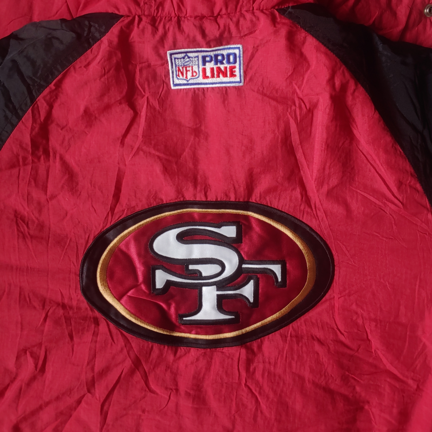 Vintage 90s Starter NFL Pro Line San Francisco 49ers Jacket With Back Spell Out Badge - Casspios Dream