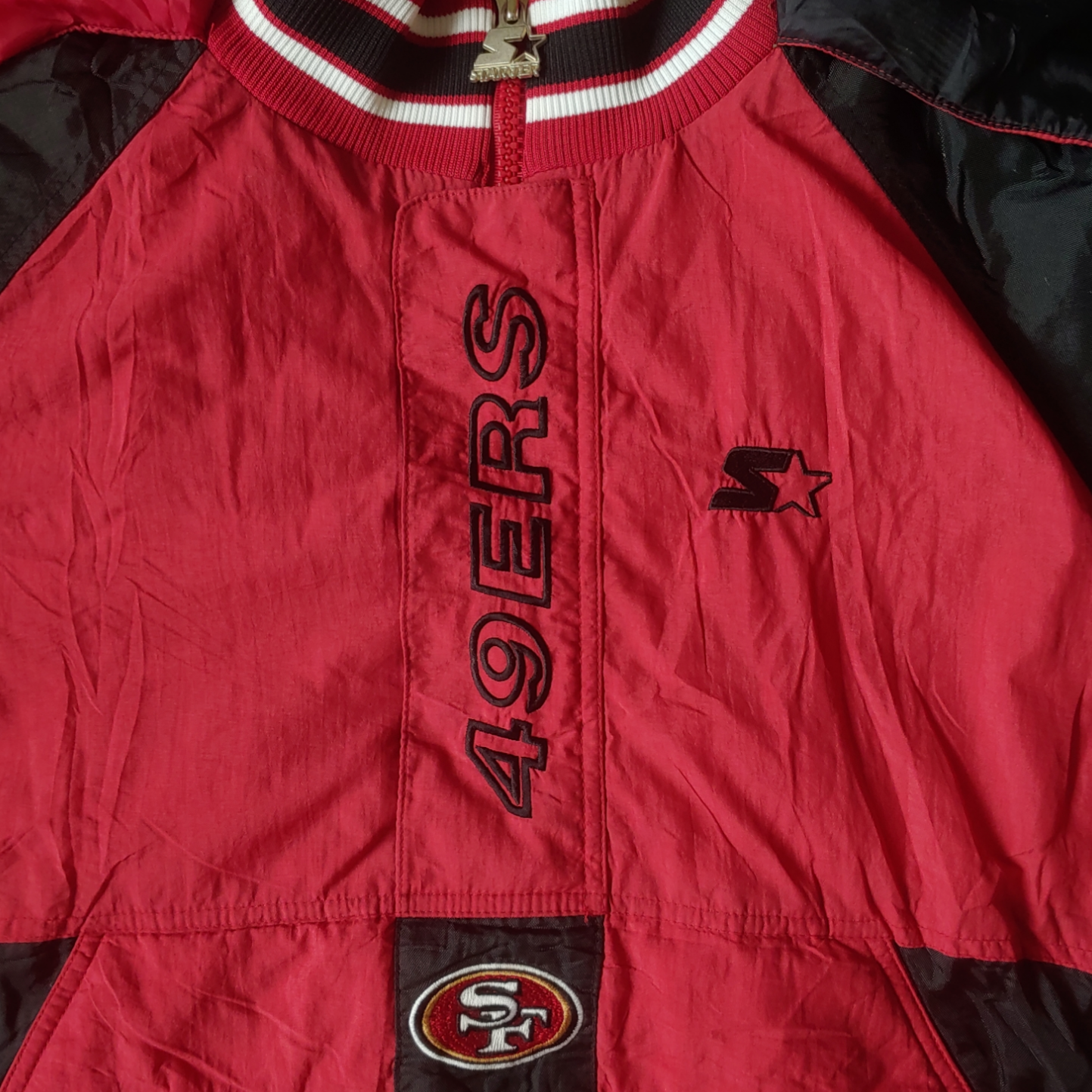 Vintage 90s Starter NFL Pro Line San Francisco 49ers Jacket With Back Spell Out Logo - Casspios Dream