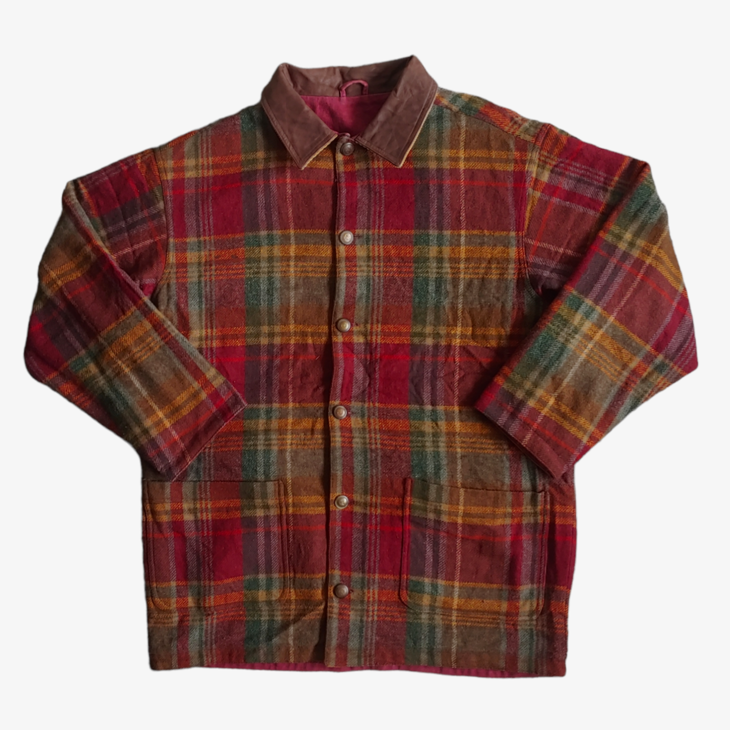 Vintage 90s Timberland Reversible Wool Check Workwear Jacket - Casspios Dream