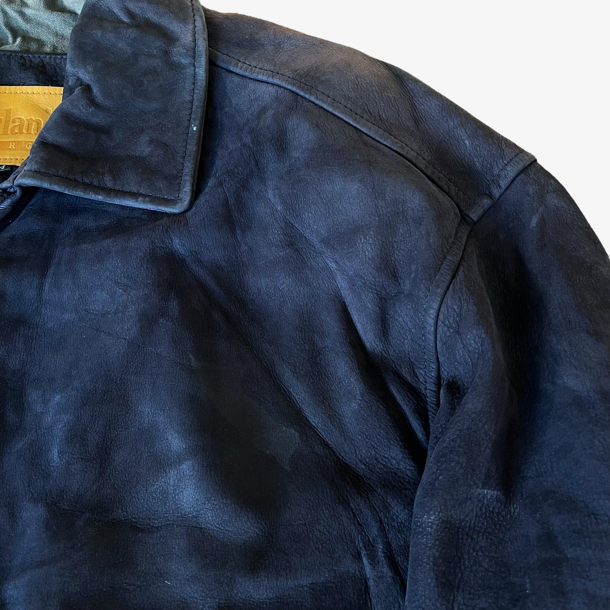 Vintage 90s Timberland Waterproof Leather Jacket Chest - Casspios Dream