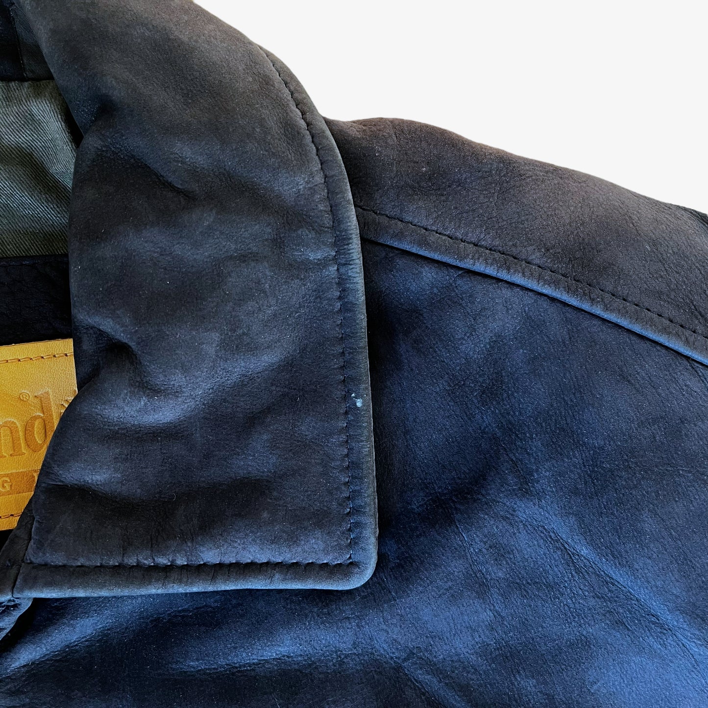 Vintage 90s Timberland Waterproof Leather Jacket Collar - Casspios Dream