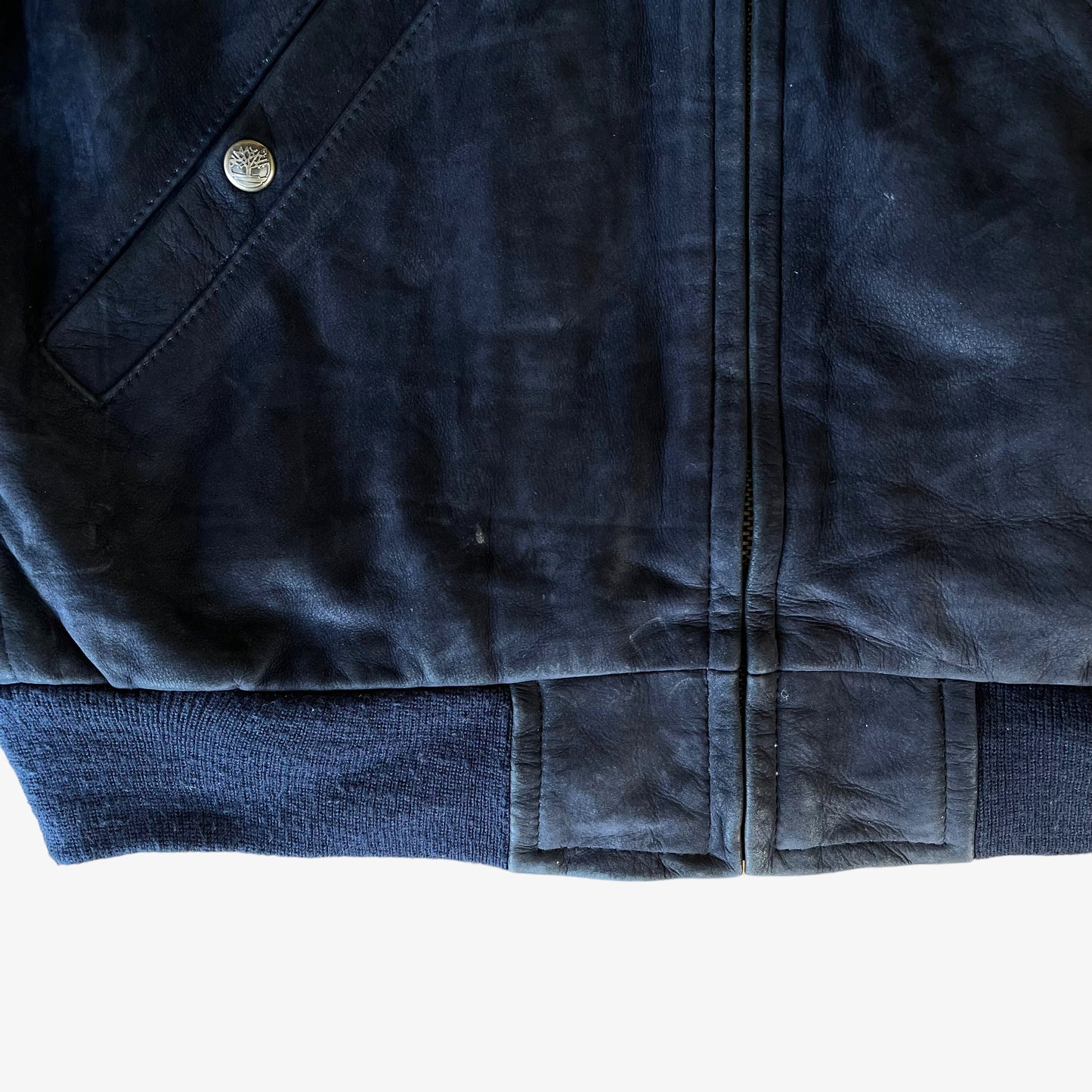 Vintage 90s Timberland Waterproof Leather Jacket Hem - Casspios Dream