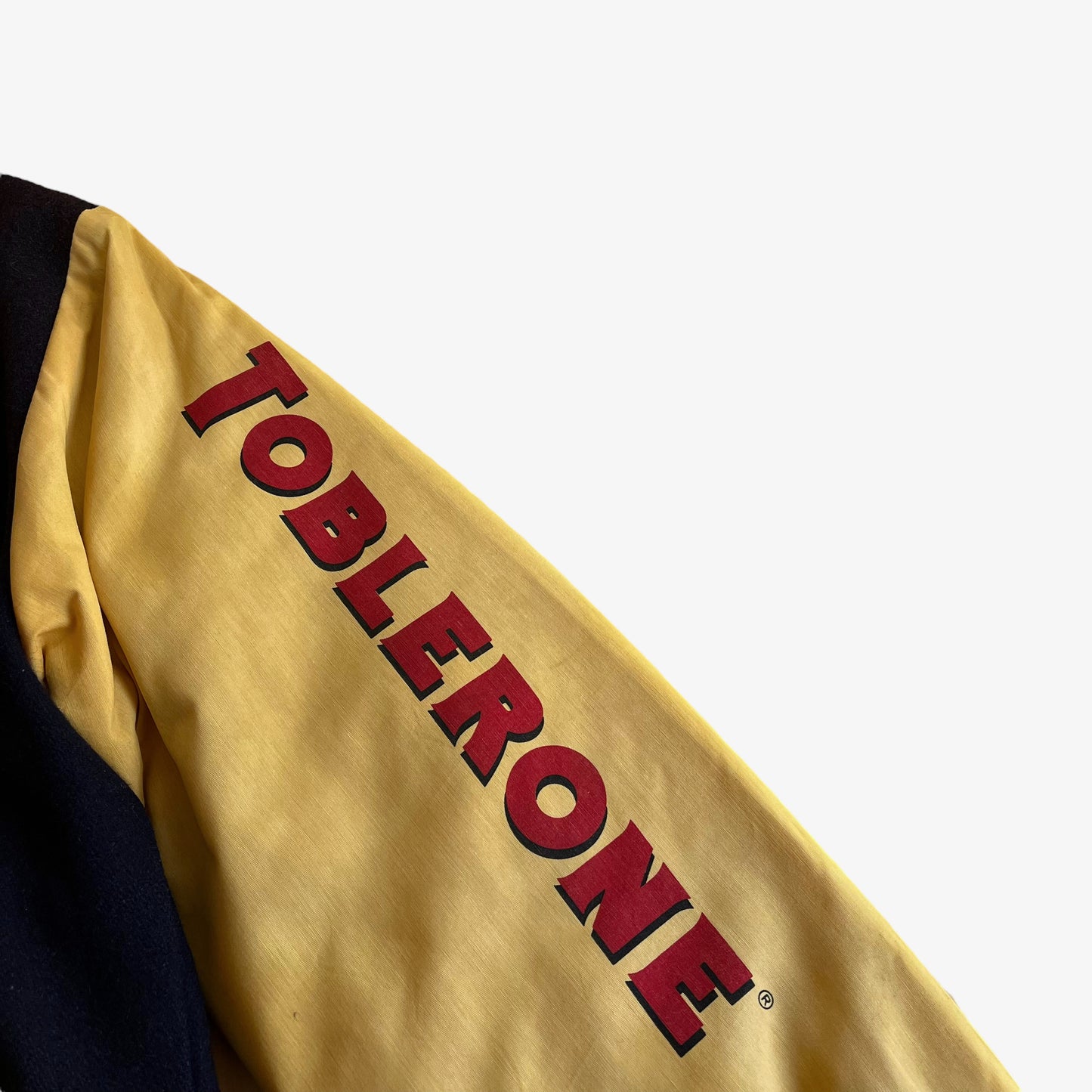 Vintage 90s Toblerone Varsity Jacket With Sleeve Spell Out Arm - Casspios Dream