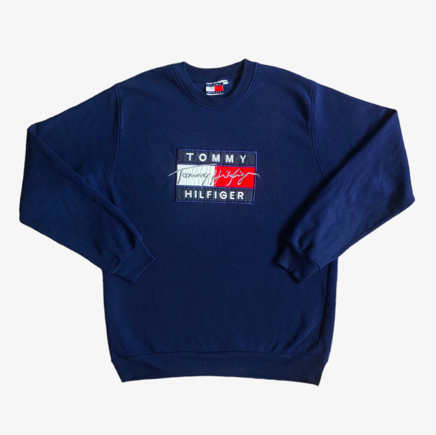 Vintage 90s Tommy Hilfiger Spell Out Logo Crewneck Sweatshirt - Casspios Dream