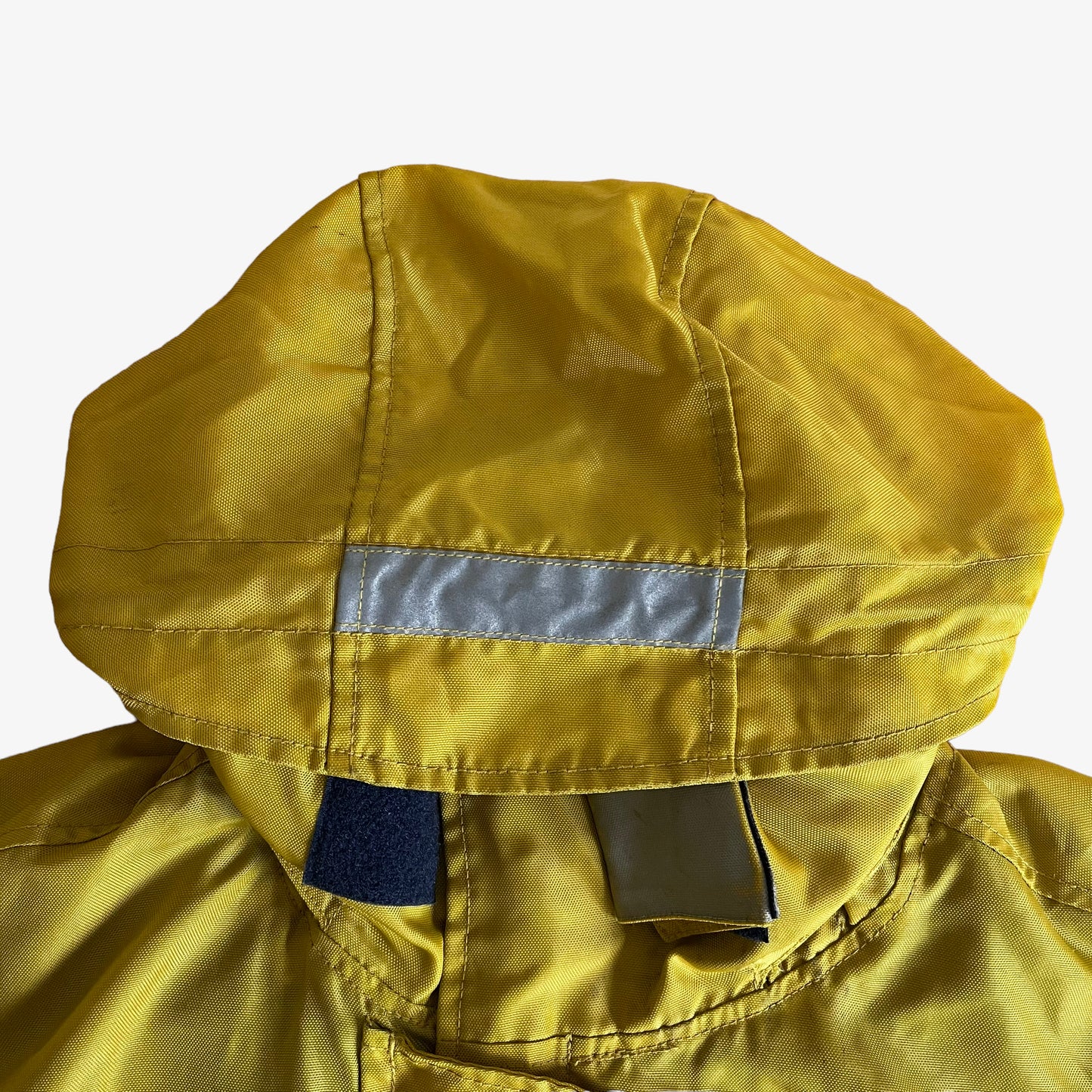 Vintage 90s Tommy Hilfiger Yellow Sailing Gear Jacket With Hook Fasteners Hood - Casspios Dream