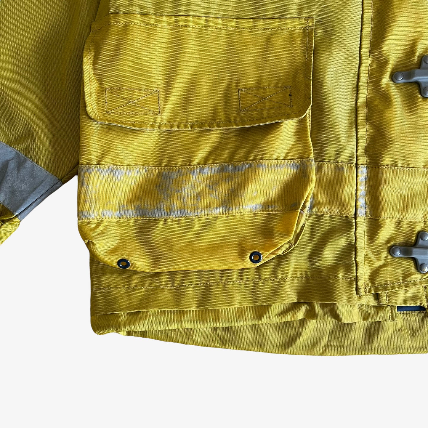 Vintage 90s Tommy Hilfiger Yellow Sailing Gear Jacket With Hook Fasteners Pocket - Casspios Dream