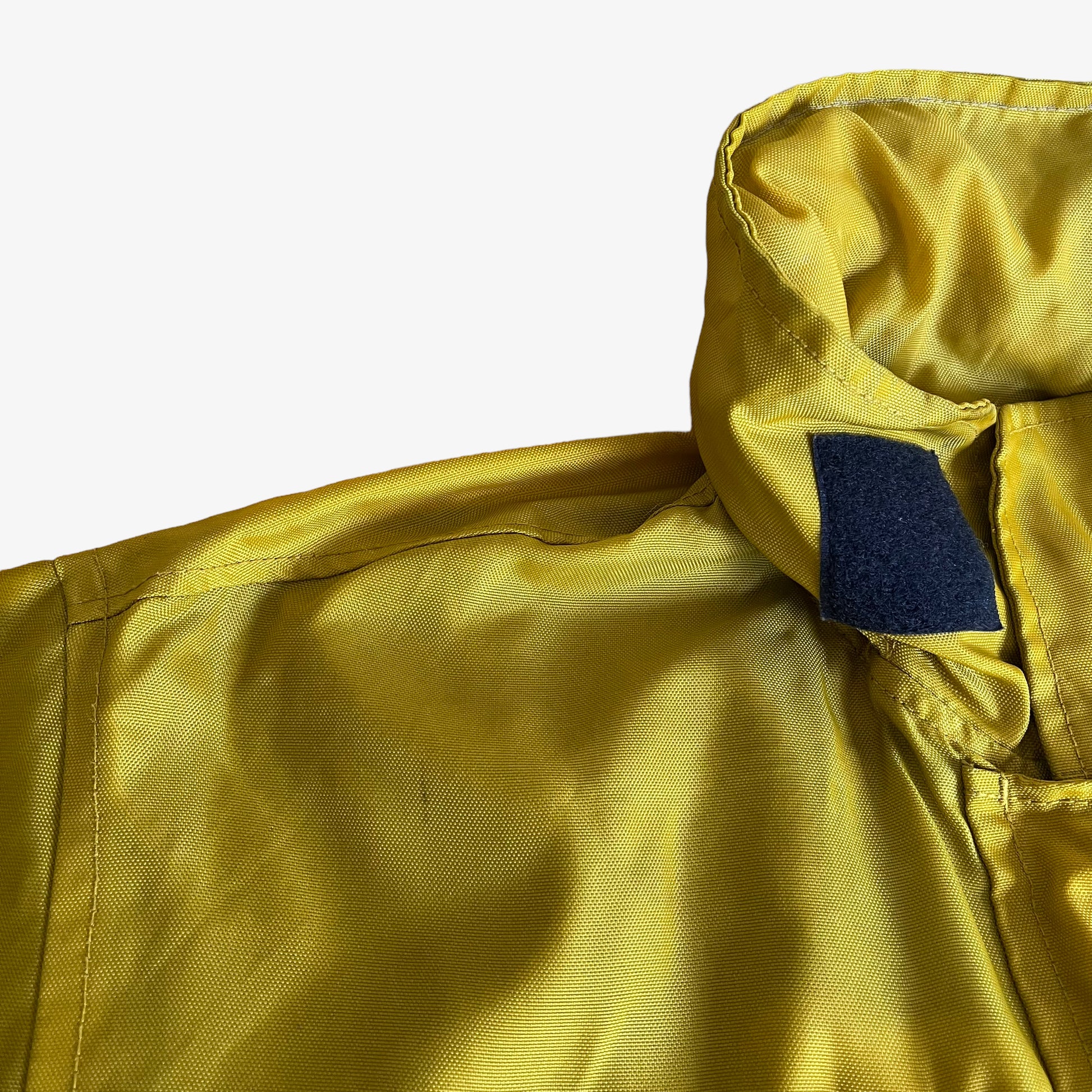 Vintage 90s Tommy Hilfiger Yellow Sailing Gear Jacket With Hook Fasteners Shoulder - Casspios Dream