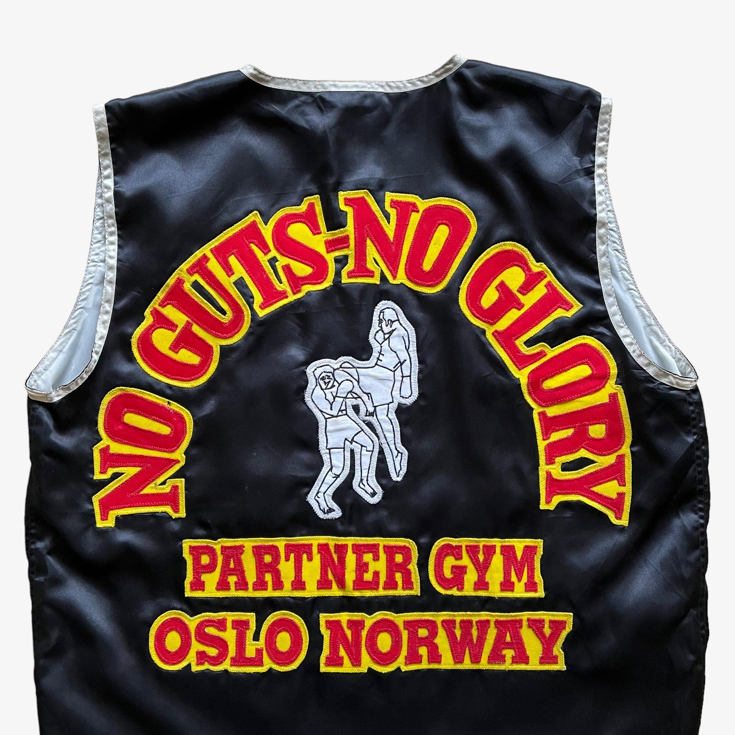 Vintage 90s Twins Muay Thai Boxing Oslo Norway Gym Vest Spell Out - Casspios Dream