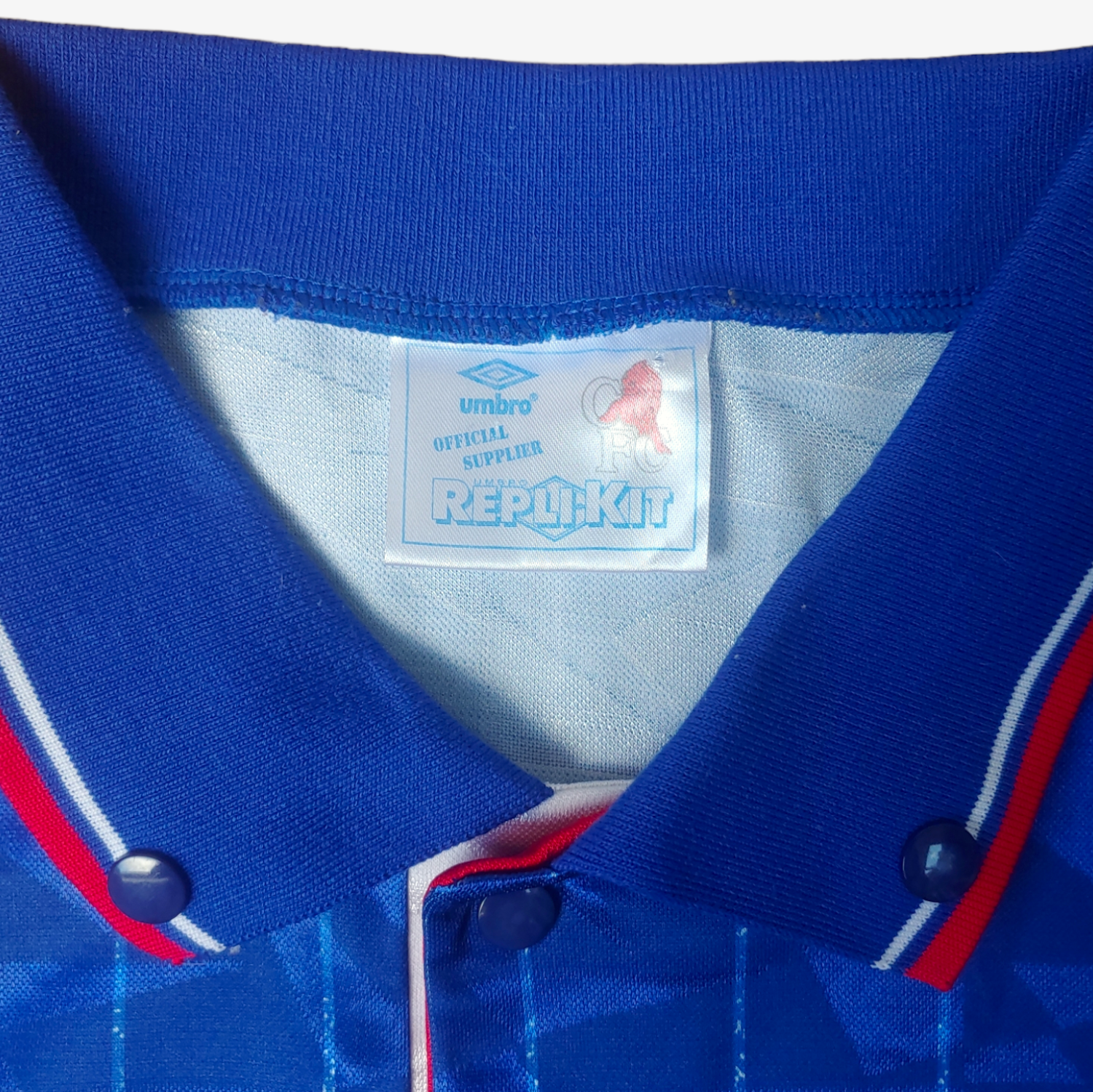 Vintage 90s Umbro 1991 - 1993 Chelsea Home Football Jersey Label - Casspios Dream