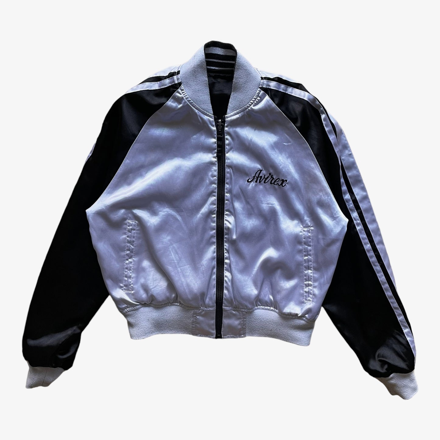 Vintage 90s Womens AVIREX Reversible Bomber Jacket Reversed - Casspios Dream