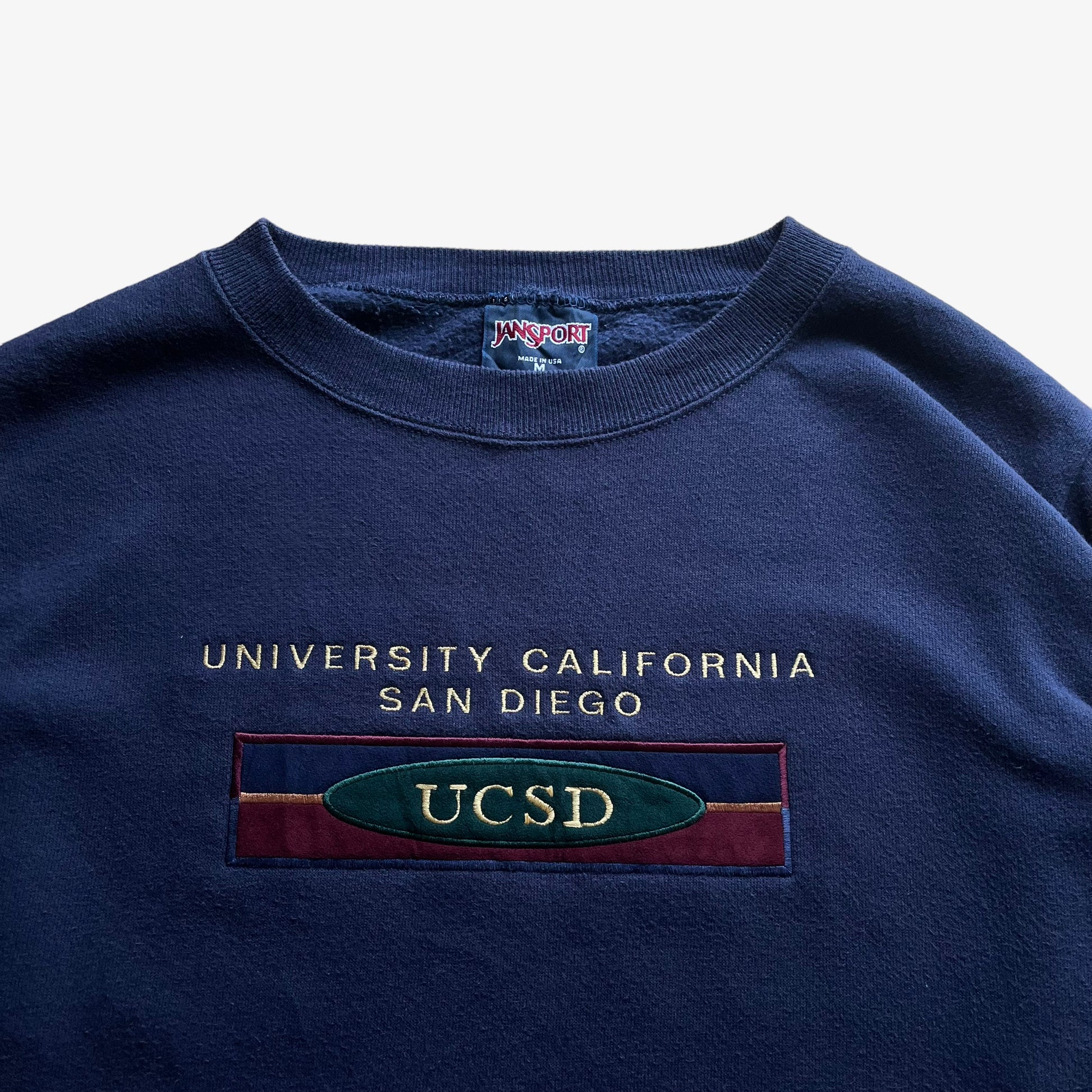 Vintage 90s Womens Jansport University Of California San Diego Sweatshirt Spell Out - Casspios Dream