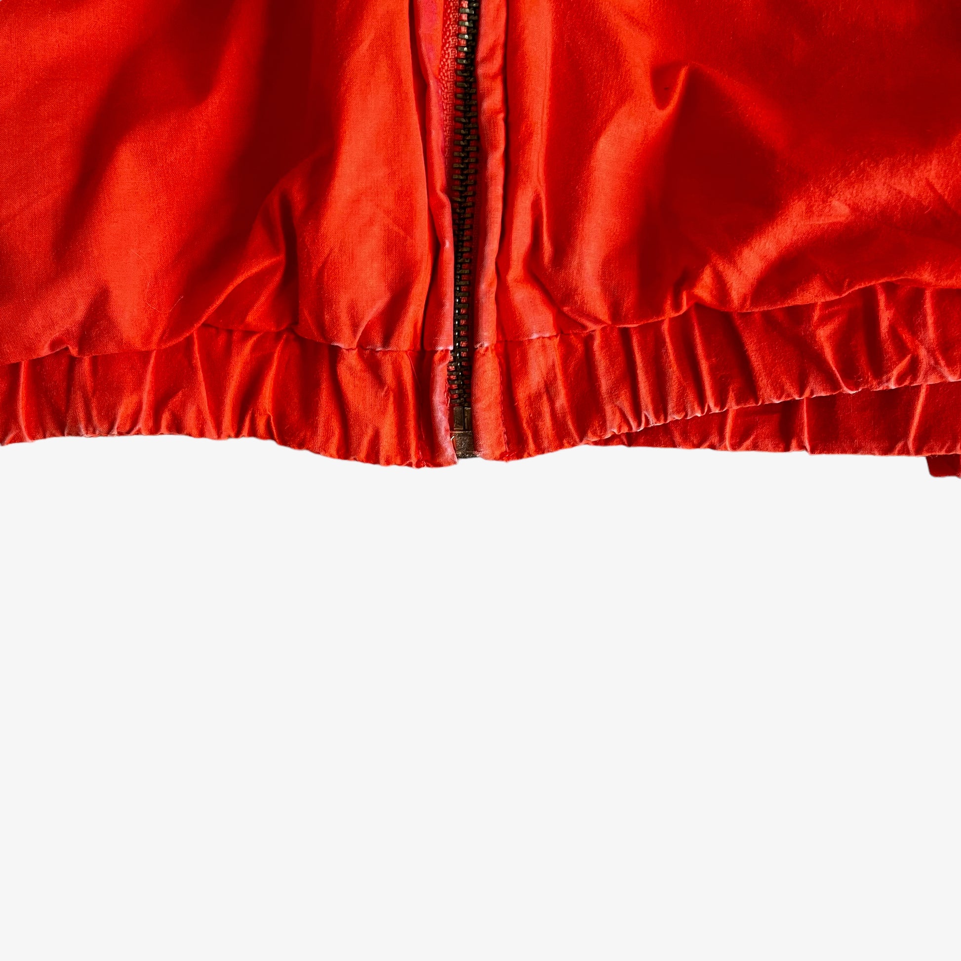 Vintage 90s Womens Polo Ralph Lauren Fleece Lined Orange Harrington Jacket Zip - Casspios Dream