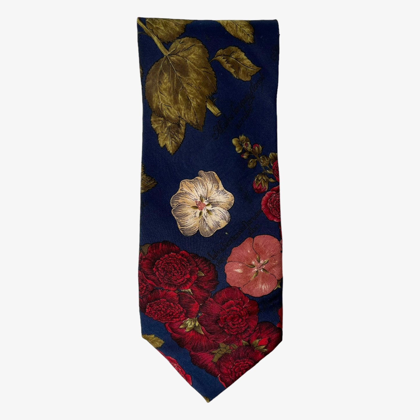 Vintage 90s Yves Saint Laurent YSL Floral Silk Tie - Casspios Dream