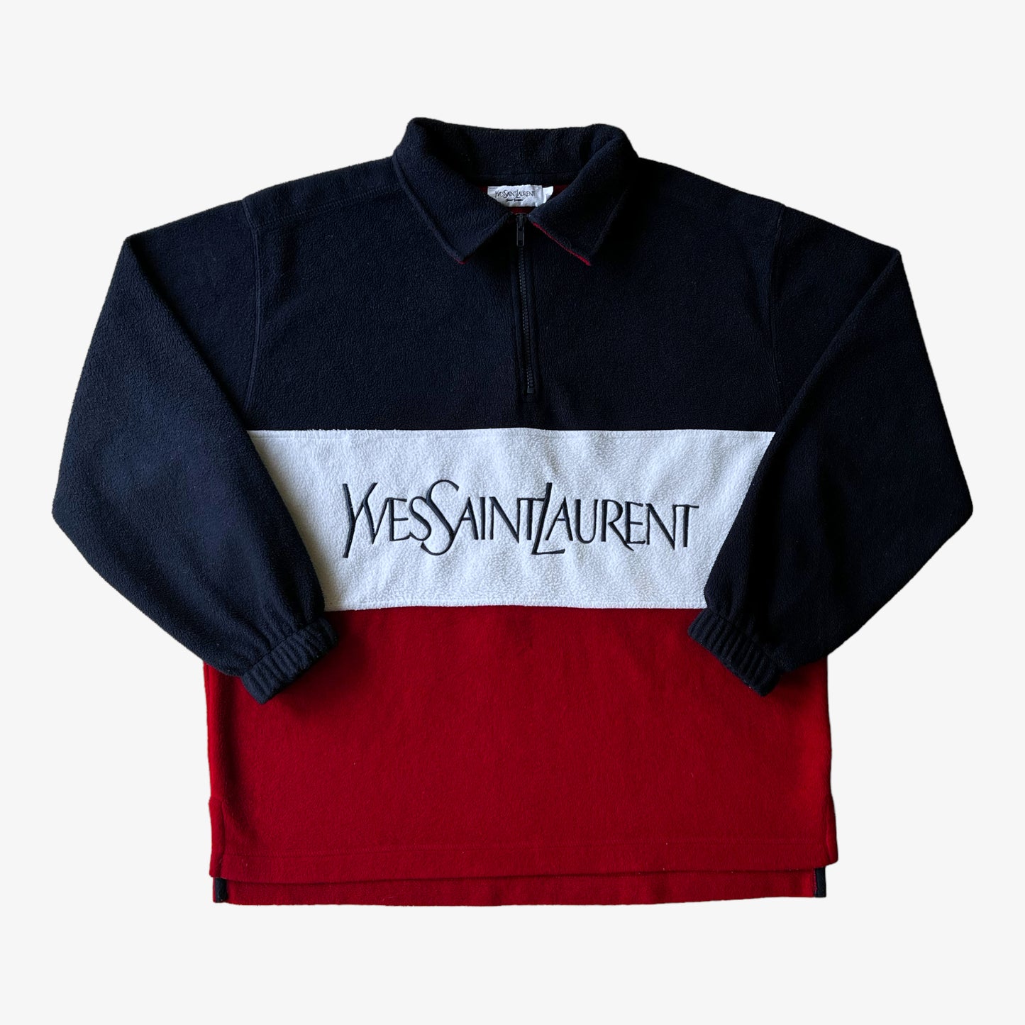 Vintage 90s Yves Saint Laurent YSL Quarter Zip Fleece - Casspios Dream
