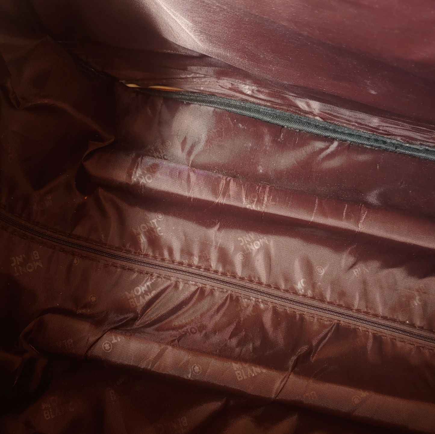 Vintage Mont Blanc Brown Leather Over Night Duffle Bag Suitcase Inside - Casspios Dream