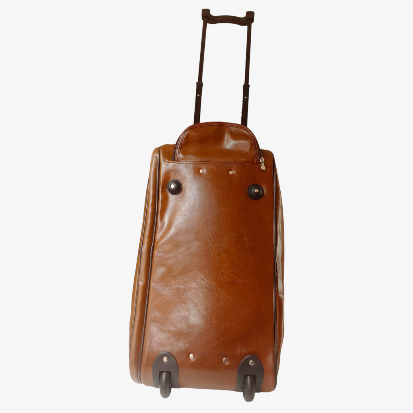 Vintage Mont Blanc Brown Leather Over Night Duffle Bag Suitcase Puller - Casspios Dream
