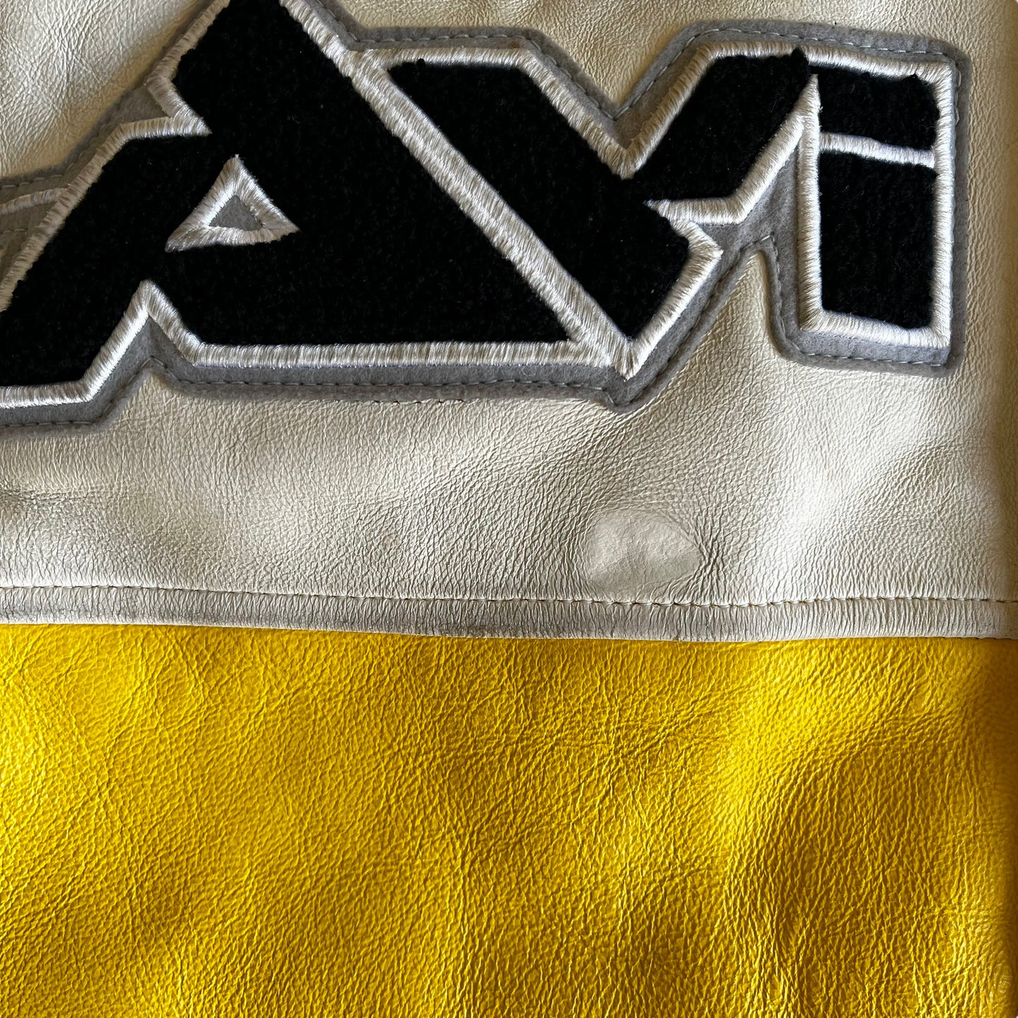 Vintage Y2K AVIREX Varsity 25th Anniversary Leather Jacket Logo Wear - Casspios Dream