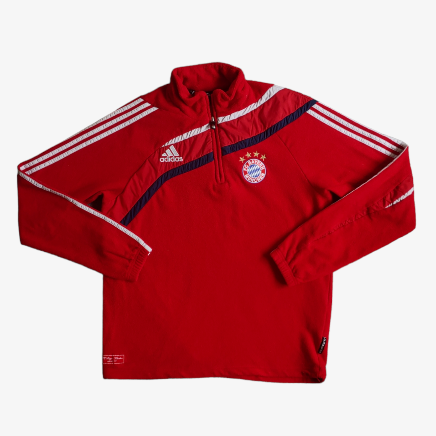 Vintage Y2K Adidas 2009 Bayern Munich Football Club Red Quarter Zip Fleece - Casspios Dream