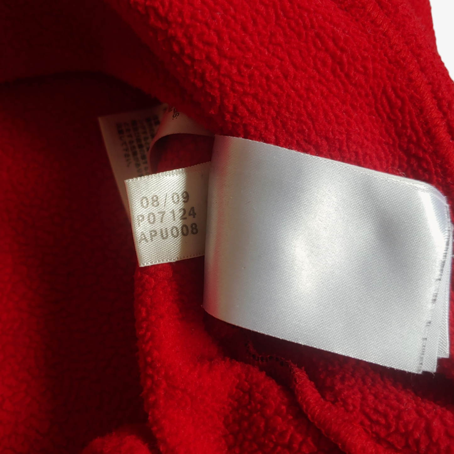 Vintage Y2K Adidas 2009 Bayern Munich Football Club Red Quarter Zip Fleece Inside Label - Casspios Dream
