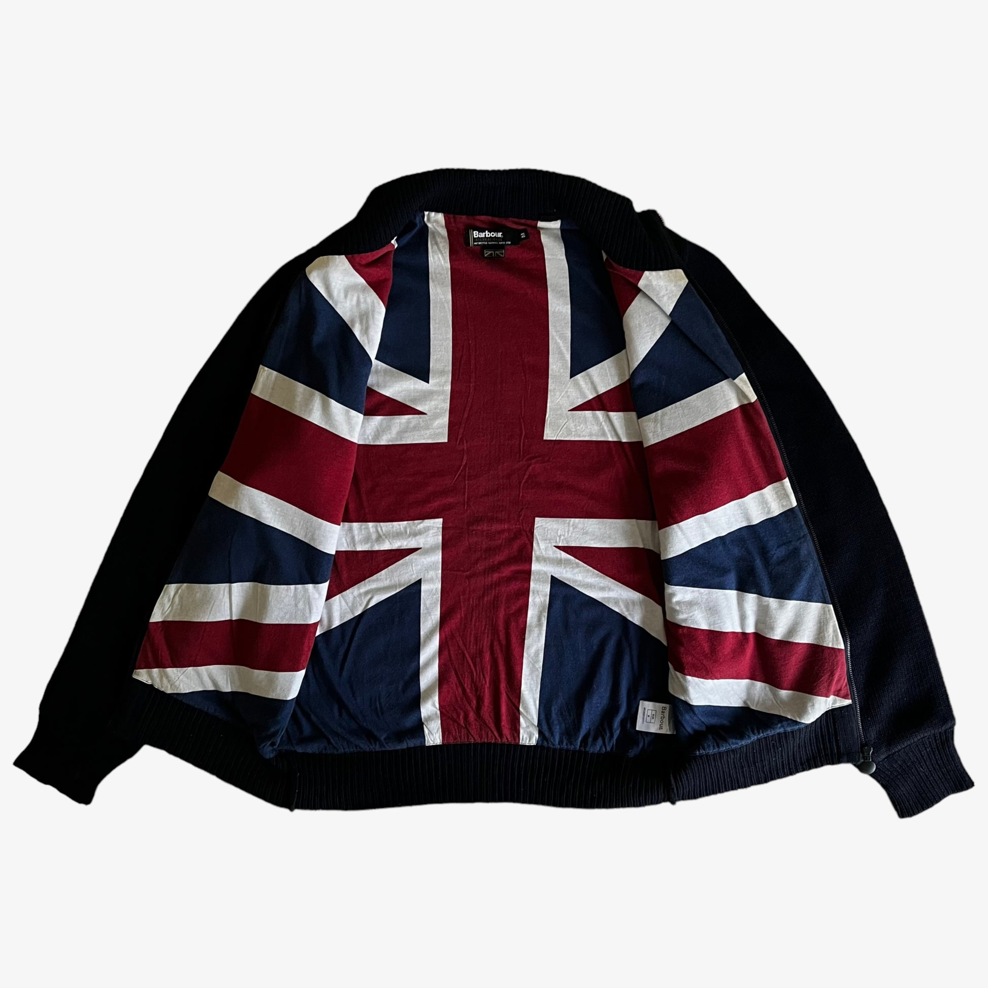 Vintage Y2K Barbour International Great Britain Lambswool Knitted Jacket Inside - Casspios Dream