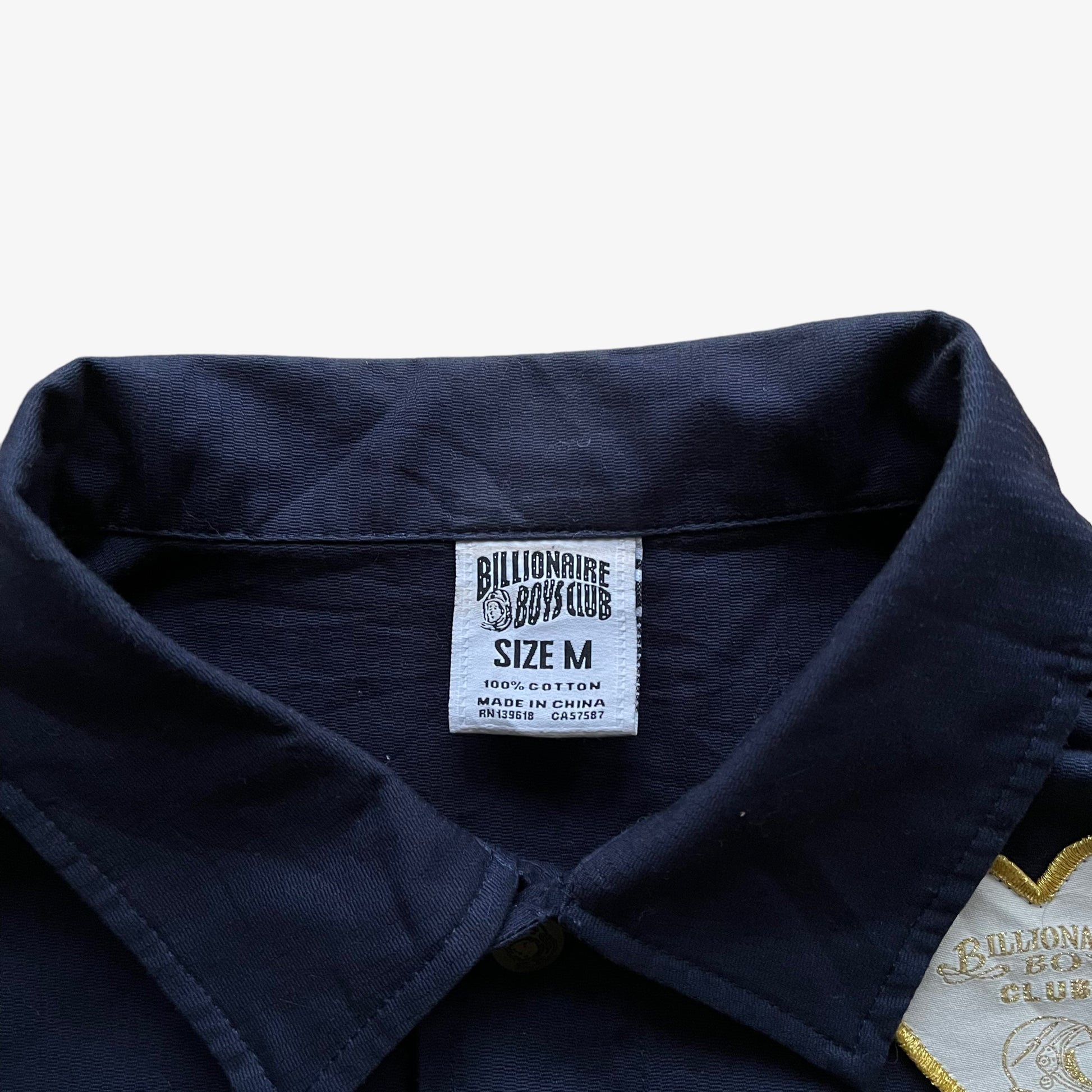 Vintage Y2K Billionaire Boys Club Chore Shirt With A Back Embroidered Pin Up Label - Casspios Dream