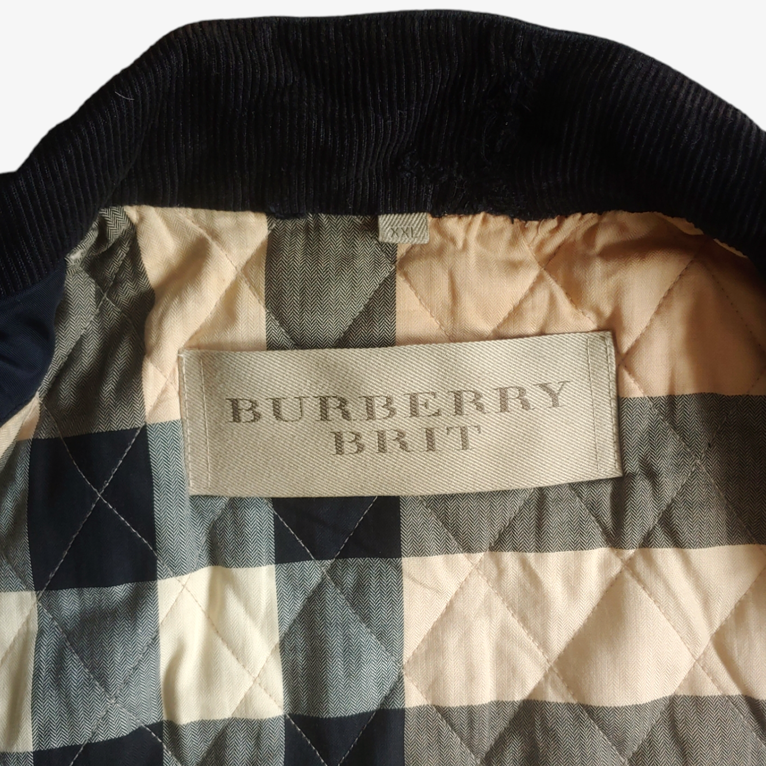 Vintage Y2K Burberry Brit Jacket With Corduroy Collar Label - Casspios Dream