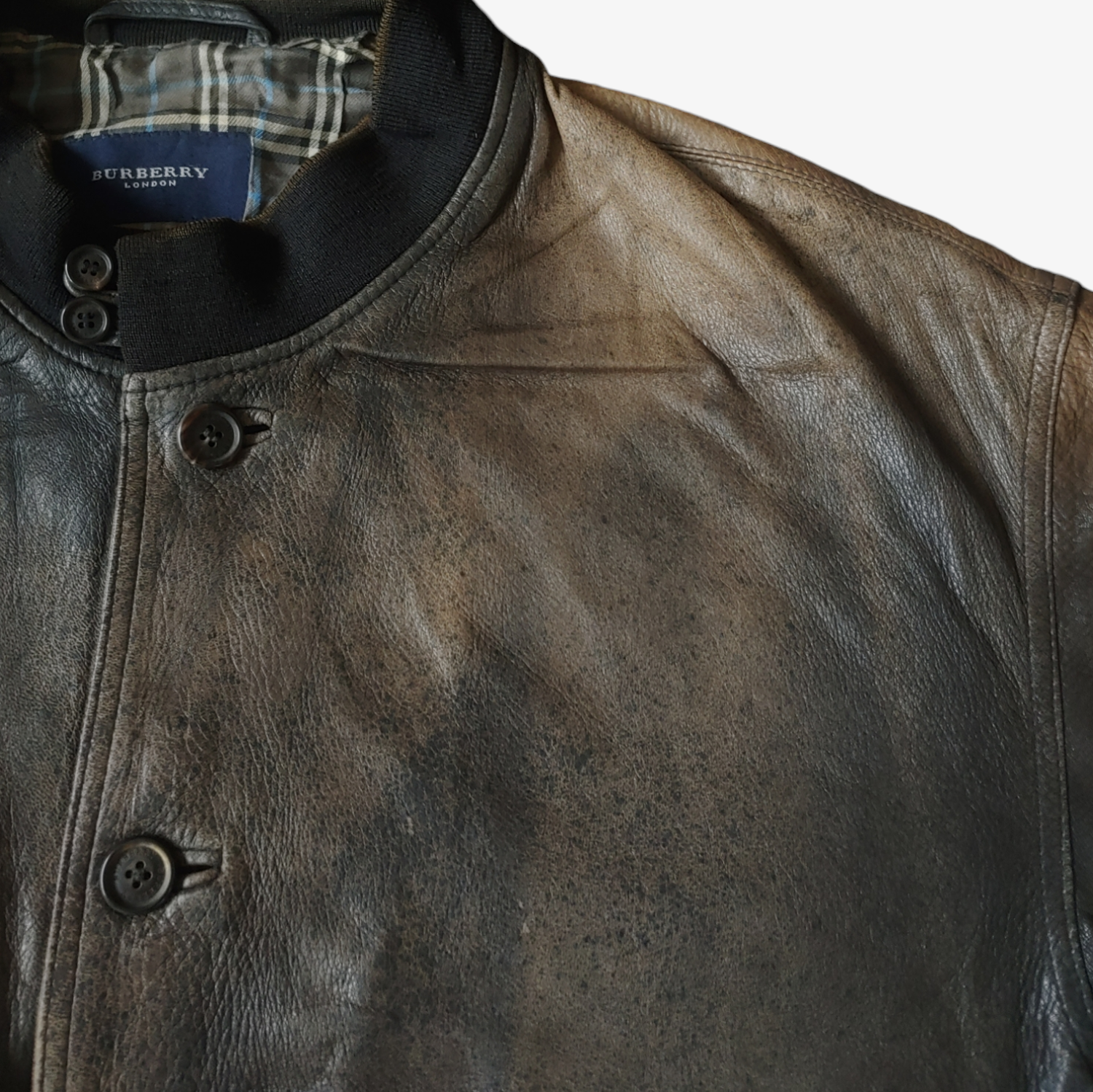 Vintage Y2K Burberry Leather Driving Jacket Mark - Casspios Dream
